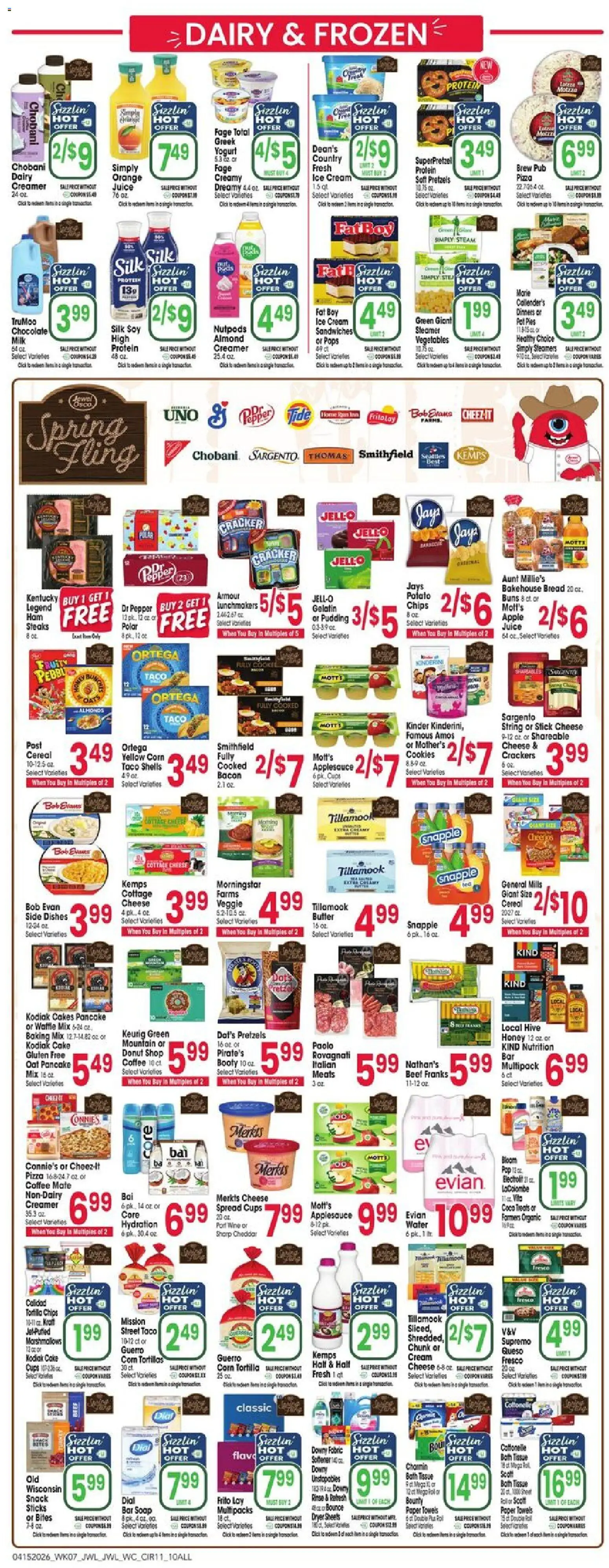 Jewel Osco Weekly Ad - IN - valid from 15.04.2026 | Page: 11 | Products: Milk, Bread, Chocolate, Cottage cheese
