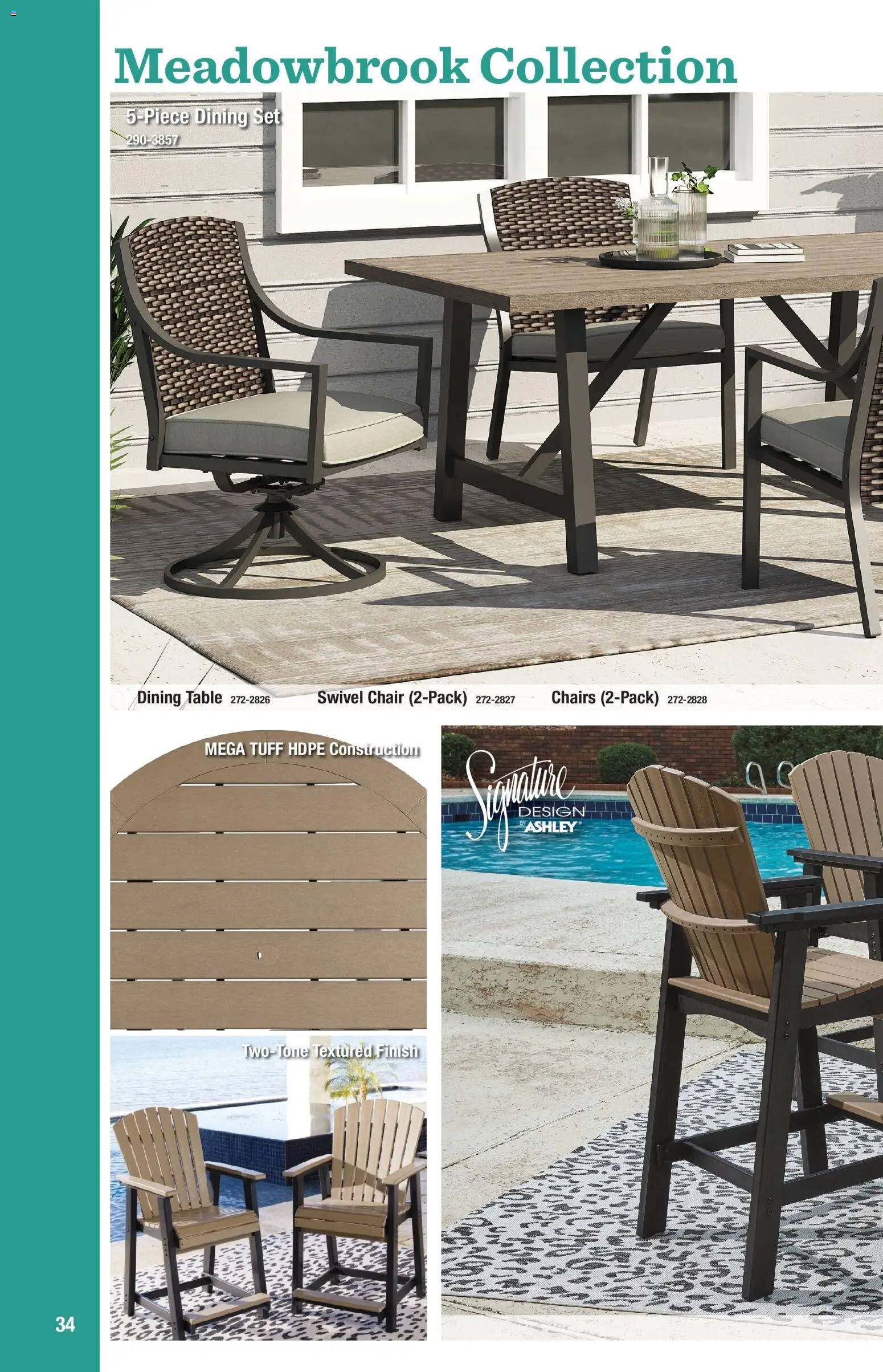 Menards Outdoor Living Catalogue - valid from 02/04/2026 | Page: 34 | Products: Table, Chair, Swivel, Dining set