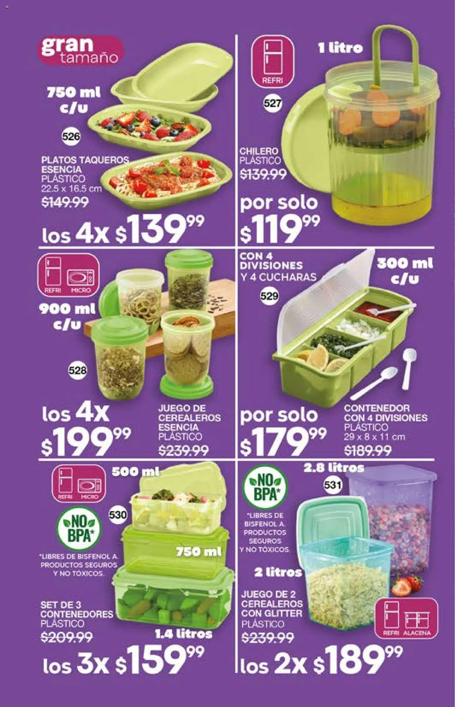 Nuevas ofertas de Fuller válidas en toda la República Mexicana desde el 01.04.2026. ¡Encuentra las mejores ofertas en Fuller campaña 26 2026! | Página: 184 | Productos: Glitter, Juego, Contenedor, Alacena