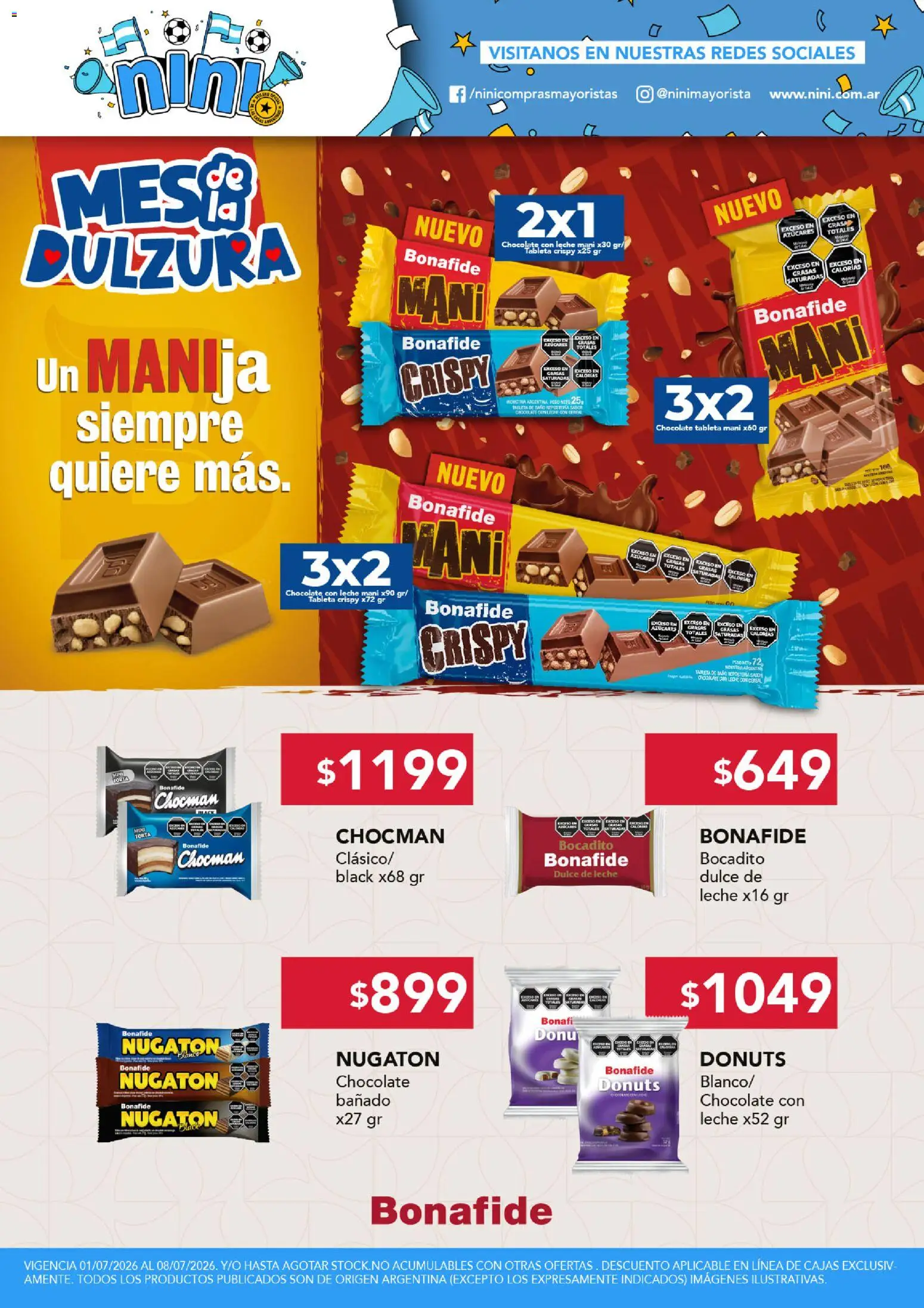 NINI Mayorista ofertas │ válido desde el 01/07/2026 | Página: 3 | Productos: Tableta, Baño, Dulce de leche, Leche