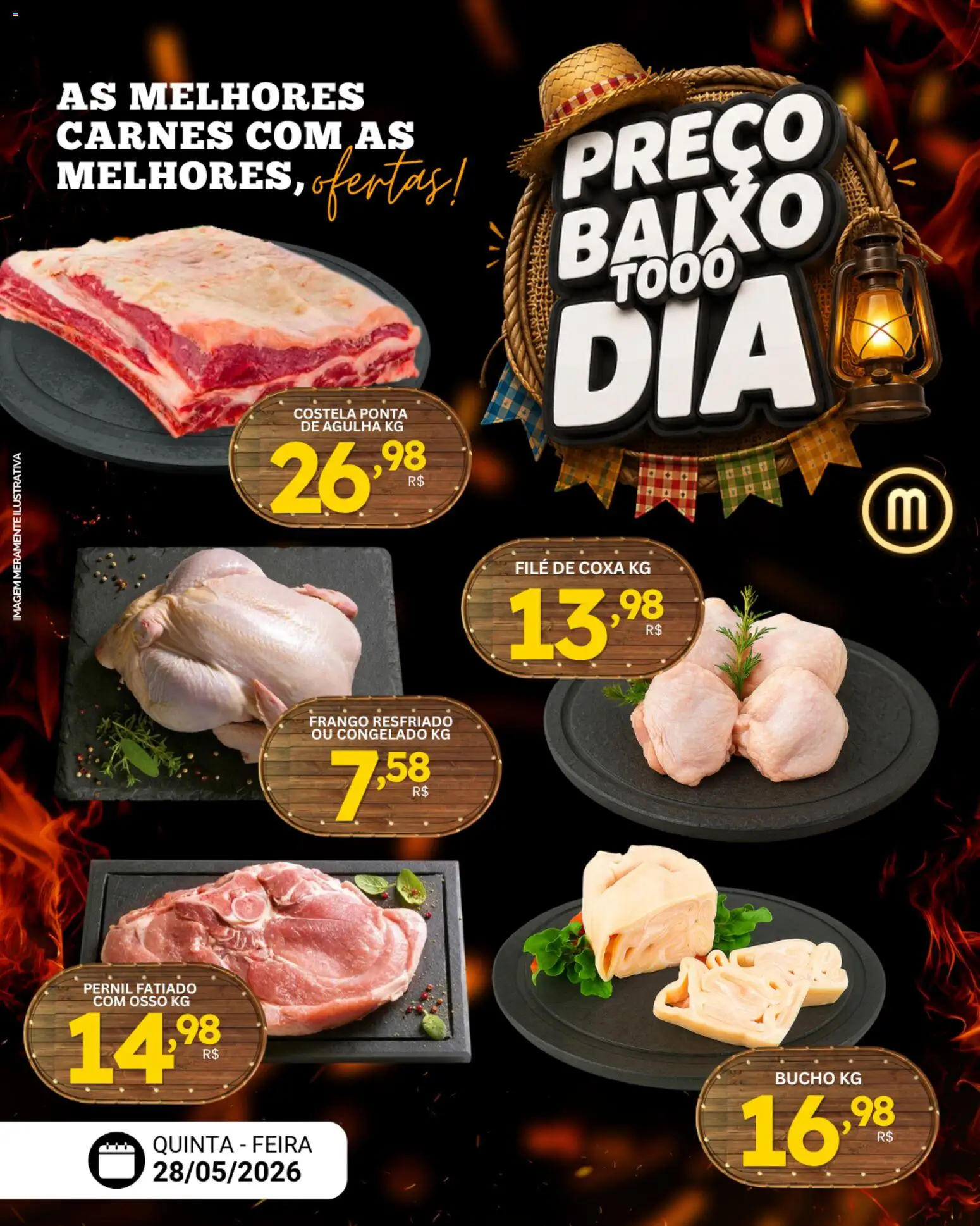 Mercadão Atacadista Folheto - válido de 28.05.2026 | Página: 1 | Produtos: Pernil, Baixo, Frango