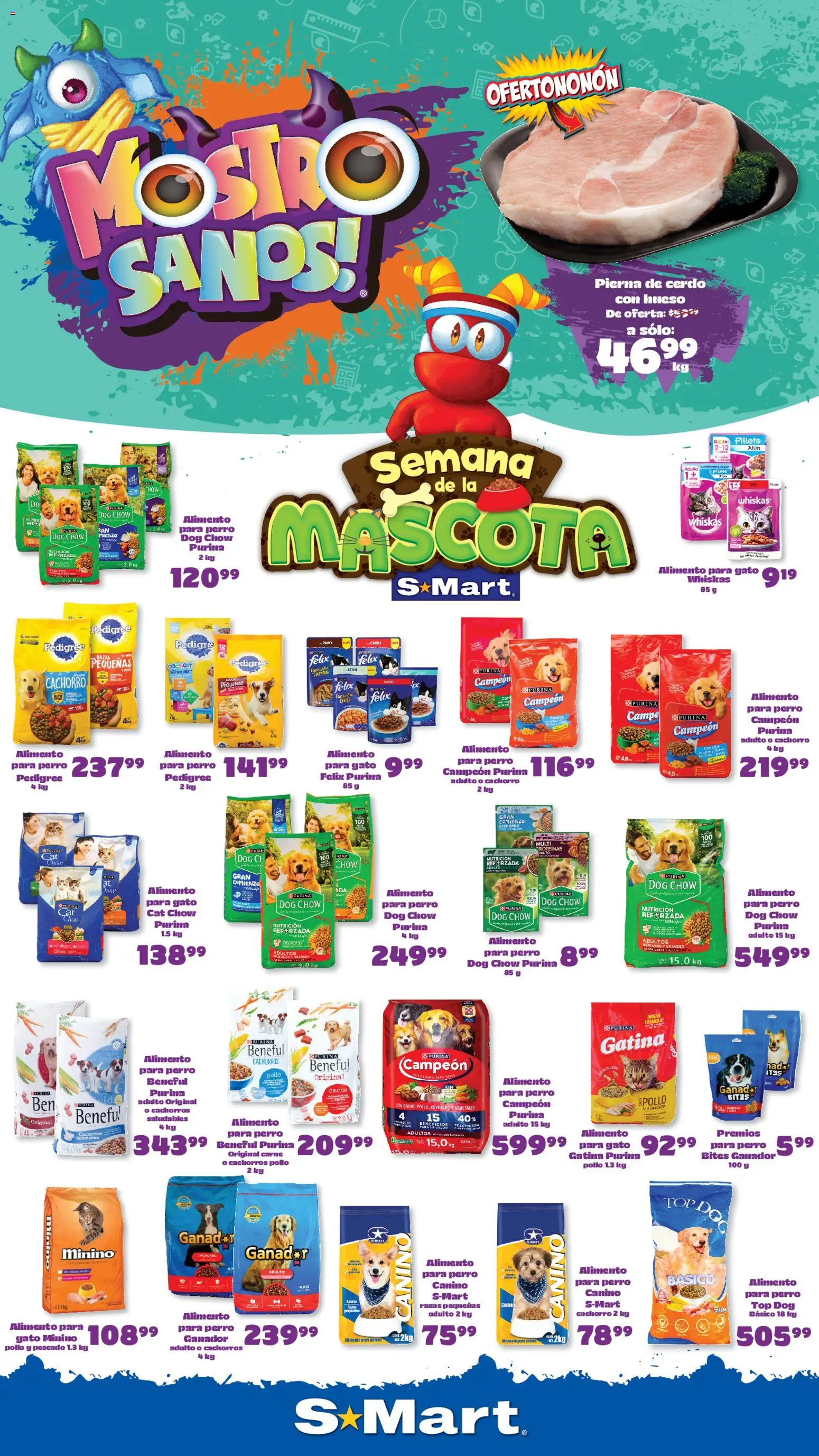 Nuevas ofertas de S-Mart válidas en toda la República Mexicana desde el 07/08/2026. ¡Encuentra las mejores ofertas en S-Mart folleto Ofertas de feria Monterrey! | Página: 1 | Productos: Pollo, Cereales, Pavo, Top