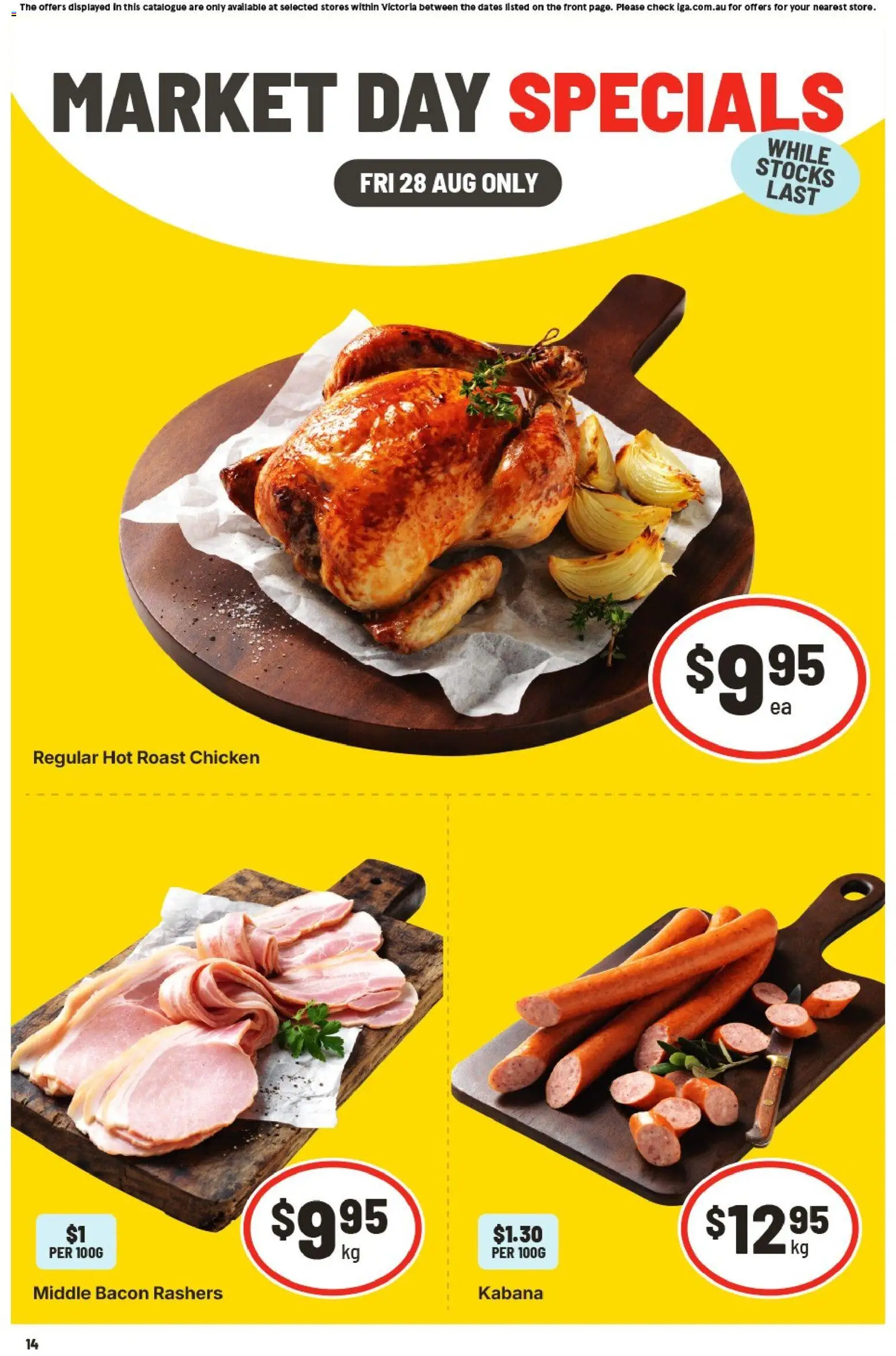 IGA catalogue - valid from 28/08/2026 | Page: 2 | Products: Bacon, Chicken, Roast