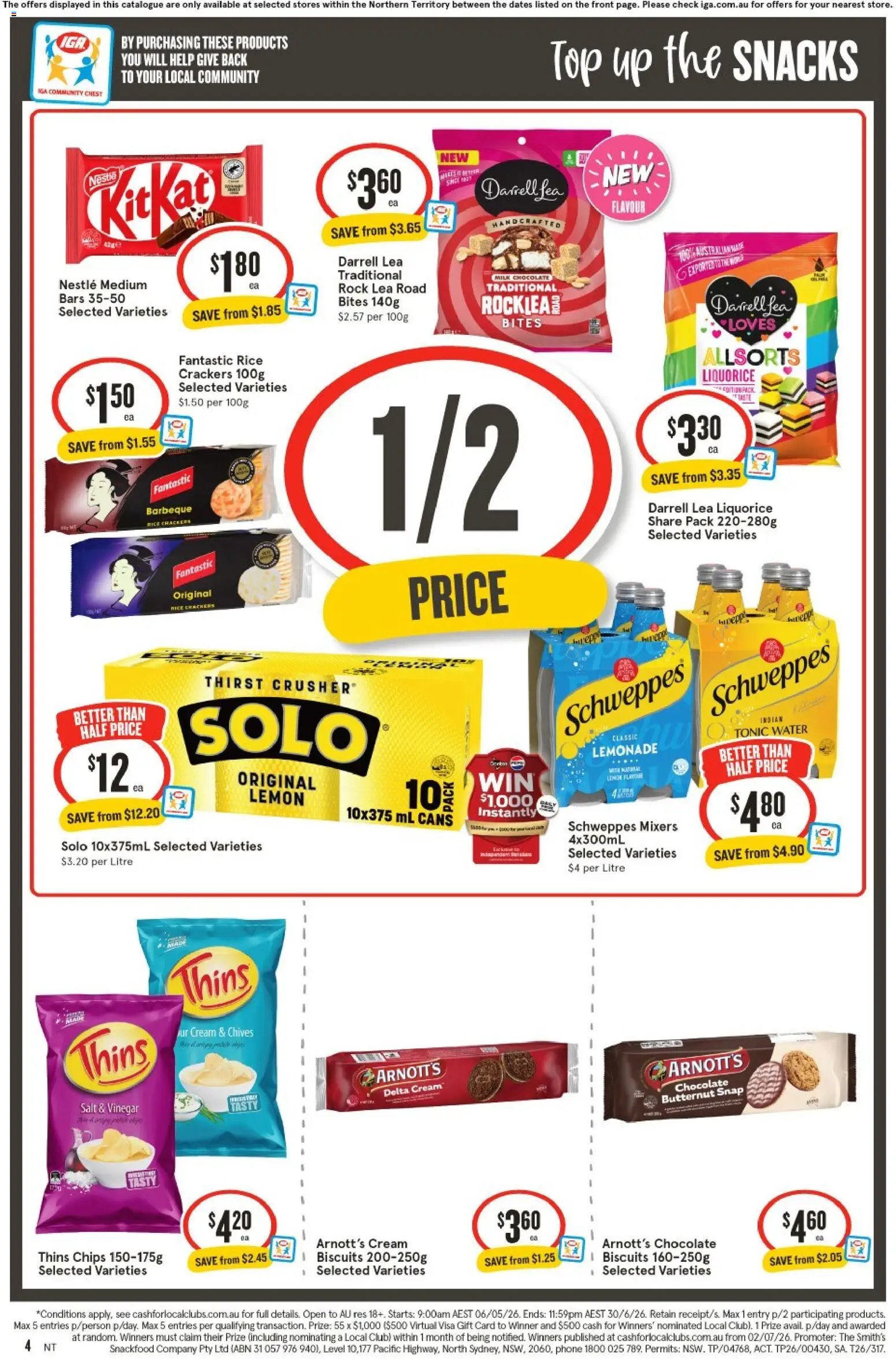 IGA catalogue - valid from 10.06.2026 | Page: 5 | Products: Milk, Rice, Chips, Biscuits