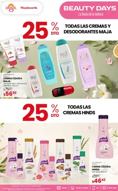 Vista previa de Del Sol y Woolworth katalog Beauty Days, nuevo folleto de la tienda, válido en México a partir del 13/08/2026 | Página: 4 | Productos: Crema para manos, Crema, Cuna, Crema corporal