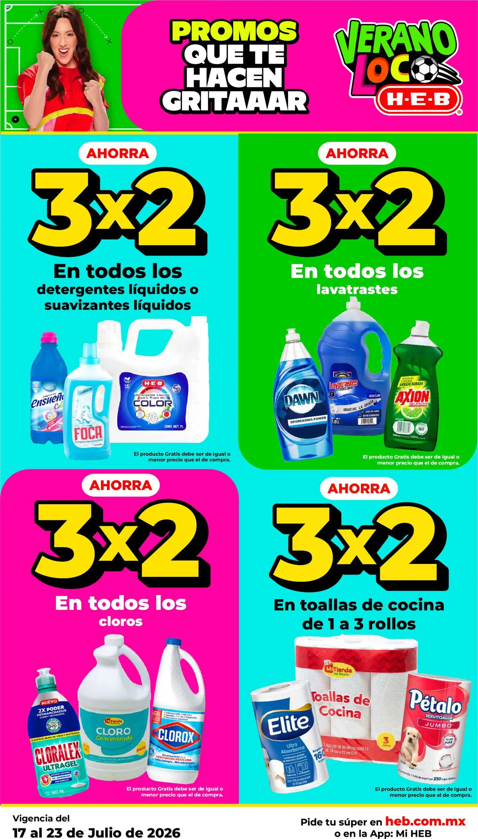 Nuevas ofertas de H-E-B válidas en toda la República Mexicana desde el 17/07/2026. ¡Encuentra las mejores ofertas en H-E-B folleto! | Página: 13 | Productos: Detergente, Espuma, Cocina, Té