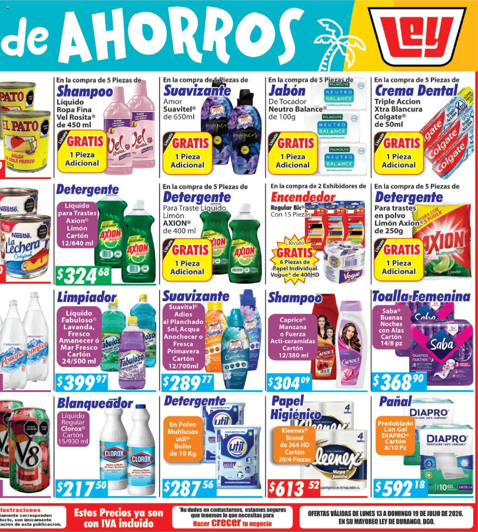 Nuevas ofertas de Casa Ley válidas en toda la República Mexicana desde el 13/07/2026. ¡Encuentra las mejores ofertas en Casa Ley folleto! | Página: 6 | Productos: Manzana, Papel higiénico, Encendedor, Jabón