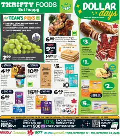Preview of Thrifty Foods weekly flyer / circulaire from shop Thrifty Foods valid from Sep 17, 2026