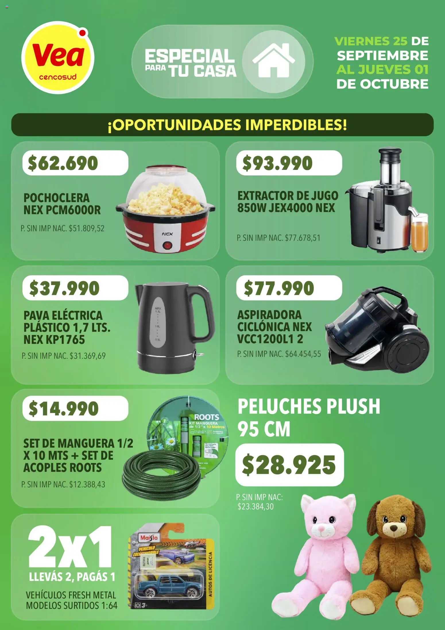 Vea - Especial para tu casa │ válido desde el 25/09/2026 | Página: 5 | Productos: Aspiradora, Peluches, Manguera, Pava eléctrica