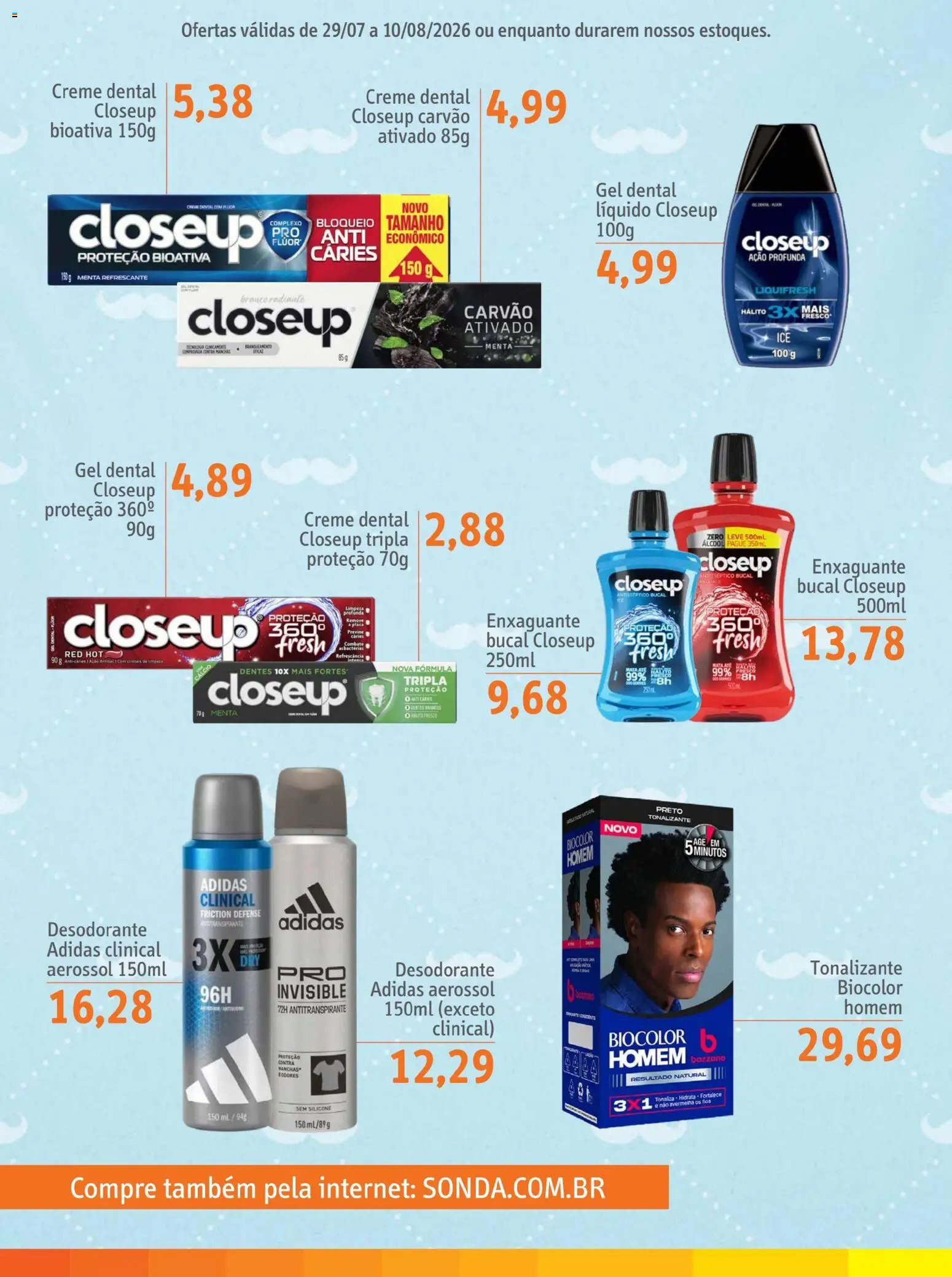 Sonda Folheto - válido de 29/07/2026 | Página: 4 | Produtos: Desodorante, Creme, Creme dental