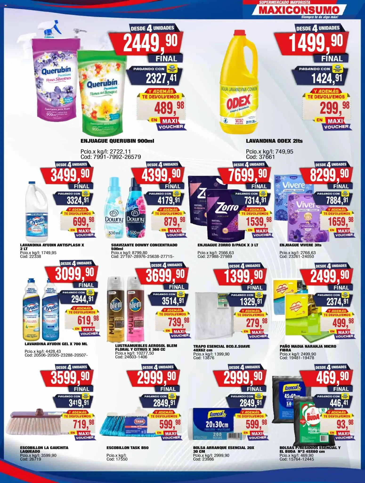 Maxiconsumo Ofertas │ válido desde el 07/09/2026 | Página: 25 | Productos: Lustramuebles, Bolsa, Agua, Té