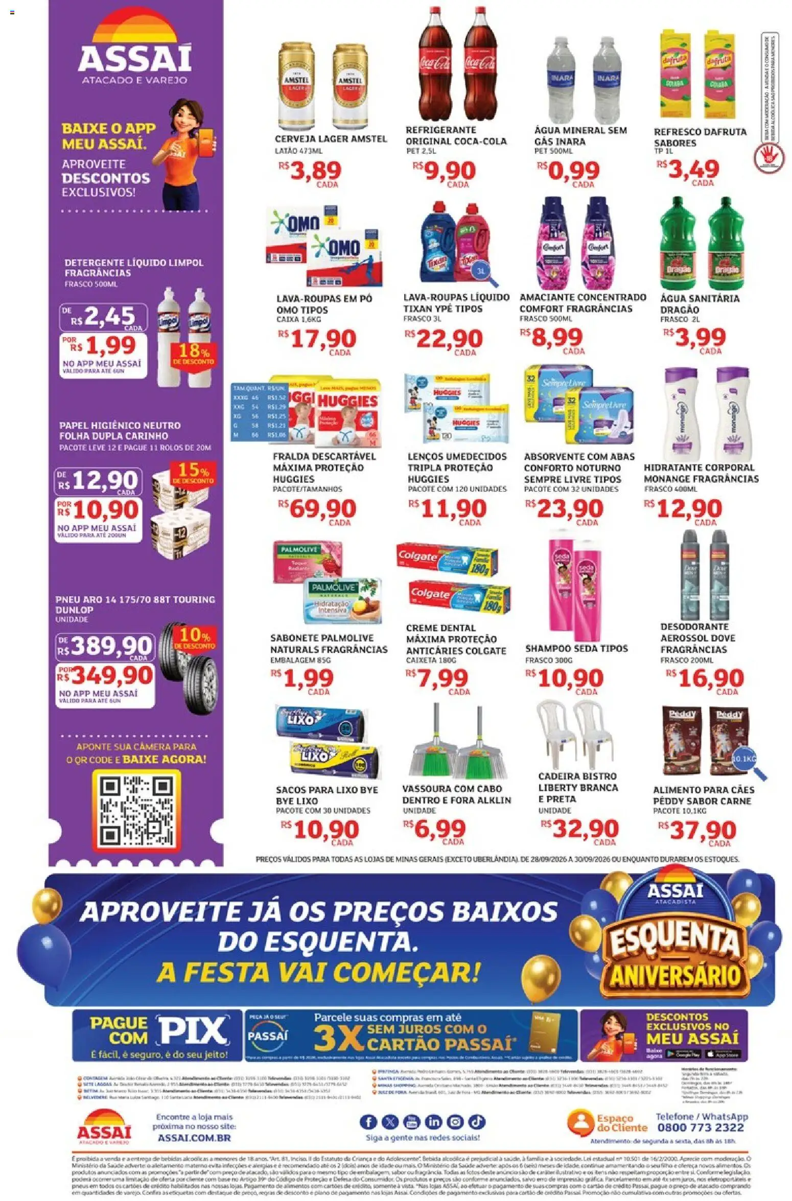 Assaí Atacadista Folheto - válido de 28/09/2026 | Página: 2 | Produtos: Sabonete, Refrigerante, Dove, Cabo