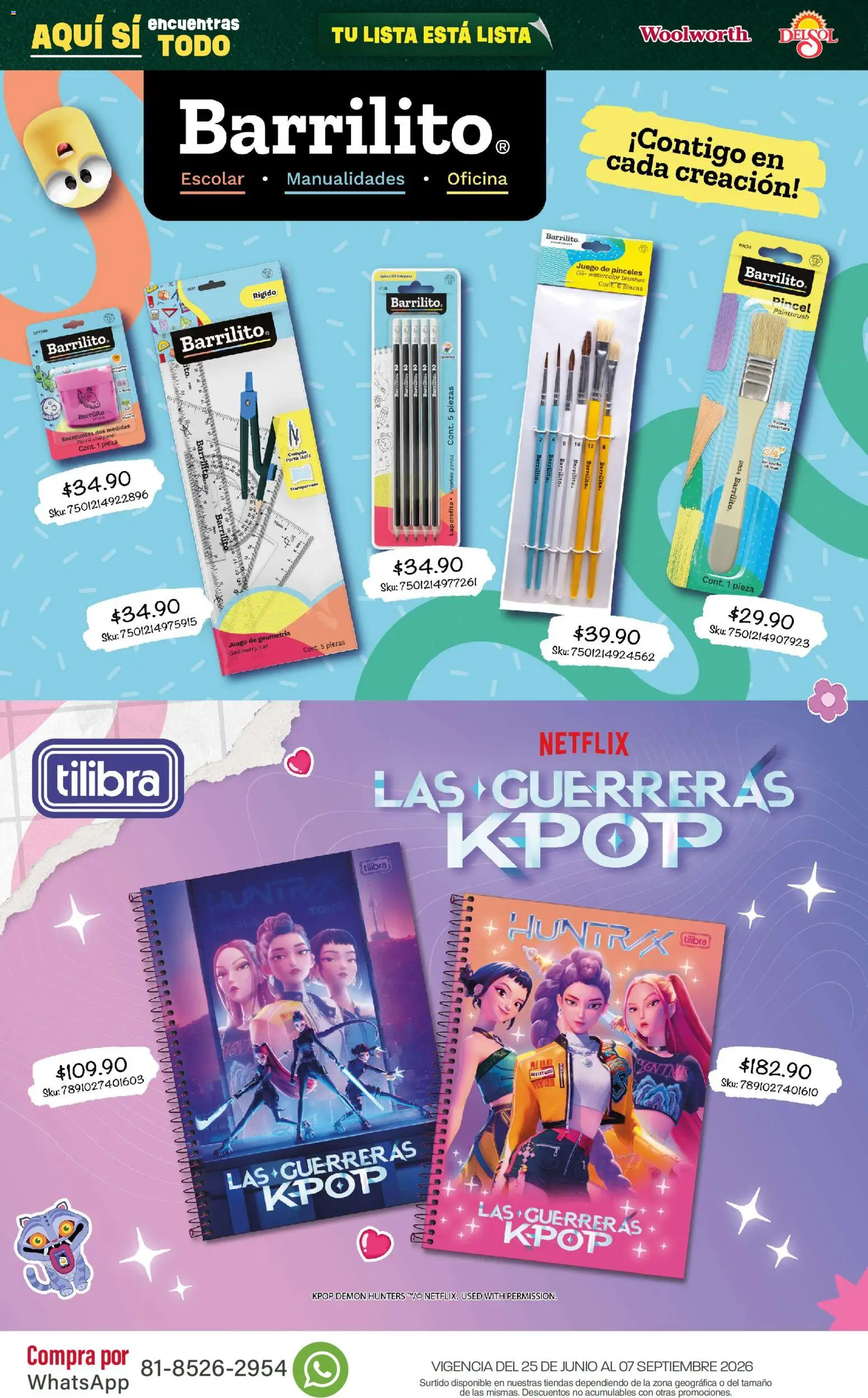 Nuevas ofertas de Del Sol y Woolworth válidas en toda la República Mexicana desde el 25/06/2026. ¡Encuentra las mejores ofertas en Del Sol y Woolworth catálogo Back To School! | Página: 14 | Productos: Sacapuntas, Juego