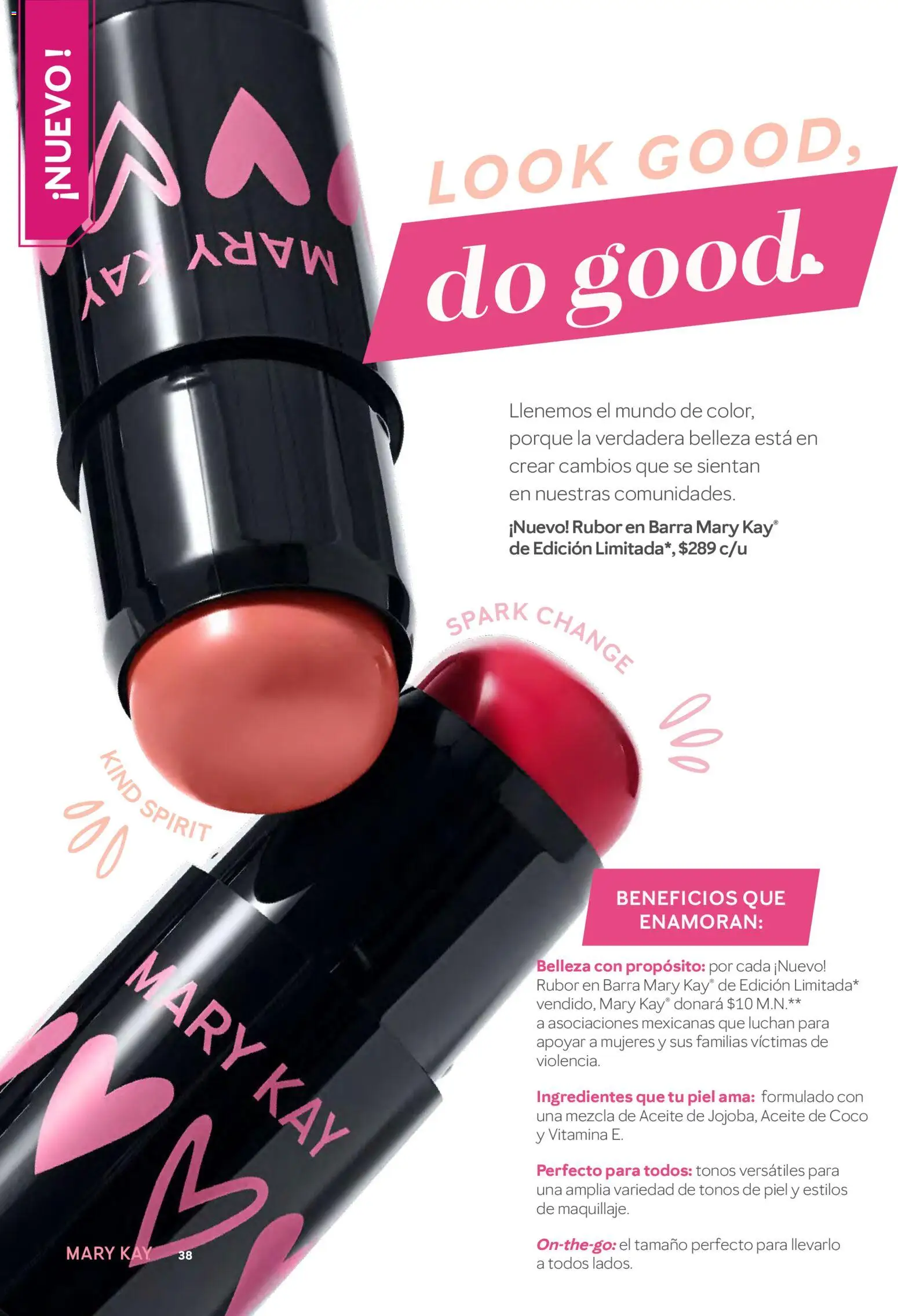 Nuevas ofertas de Mary Kay válidas en toda la República Mexicana desde el 01/07/2026. ¡Encuentra las mejores ofertas en Catálogo Mary Kay Julio Agosto 2026! | Página: 38 | Productos: Aceite, Barra, Rubor