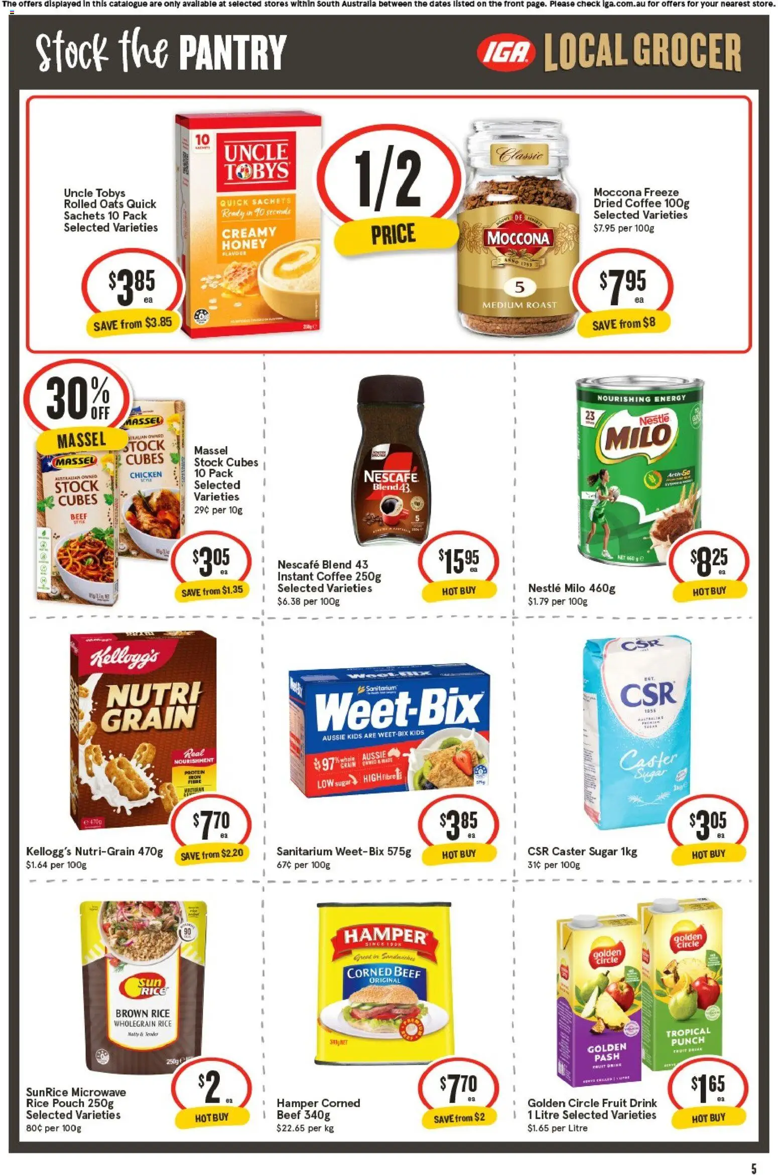 IGA catalogue - valid from 01/07/2026 | Page: 6 | Products: Chicken, Oats, Sugar, Microwave