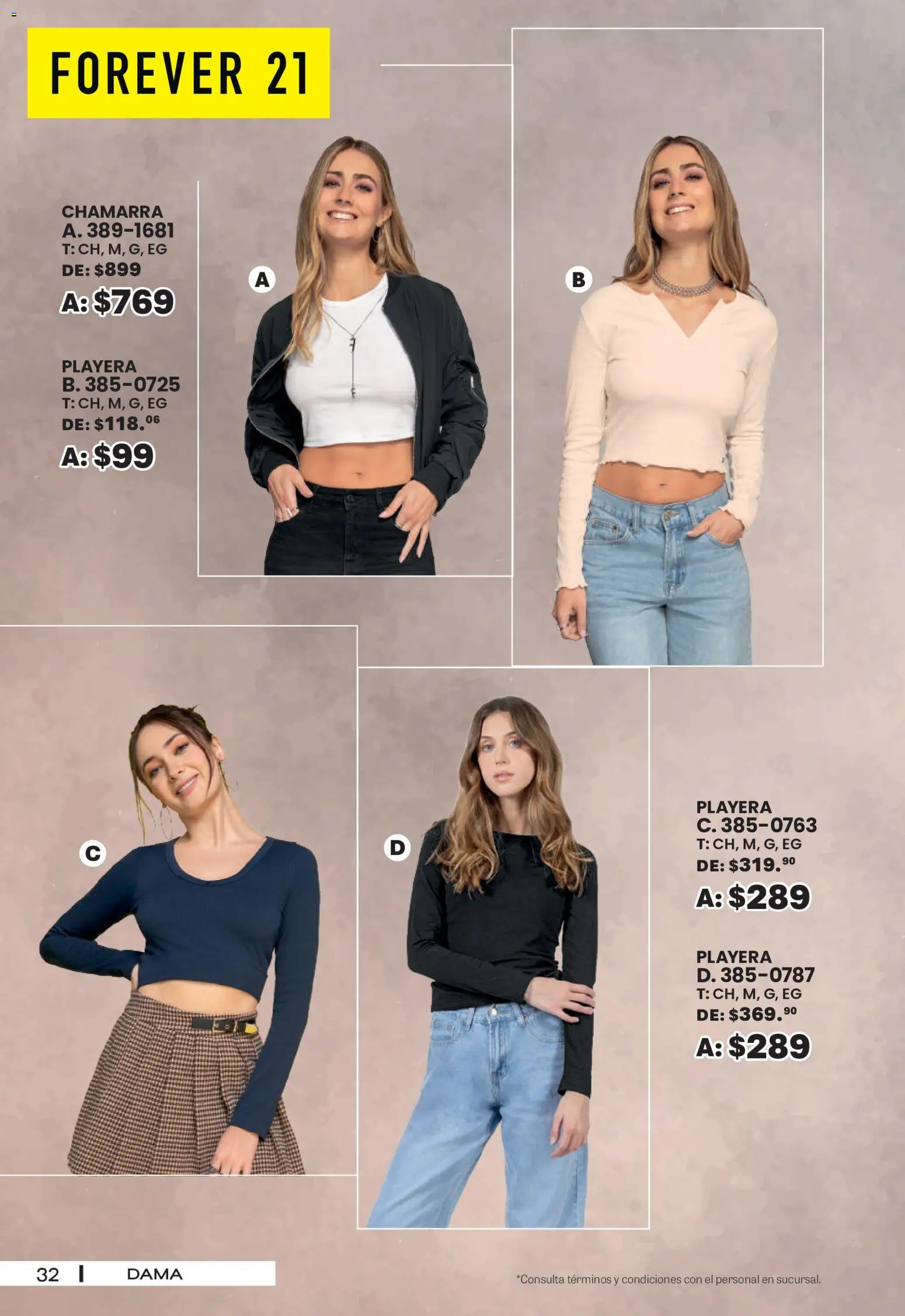 Nuevas ofertas de Andrea válidas en toda la República Mexicana desde el 30/08/2026. ¡Encuentra las mejores ofertas en Andrea - SPORT DAYS! | Página: 32 | Productos: Chamarra, Playera