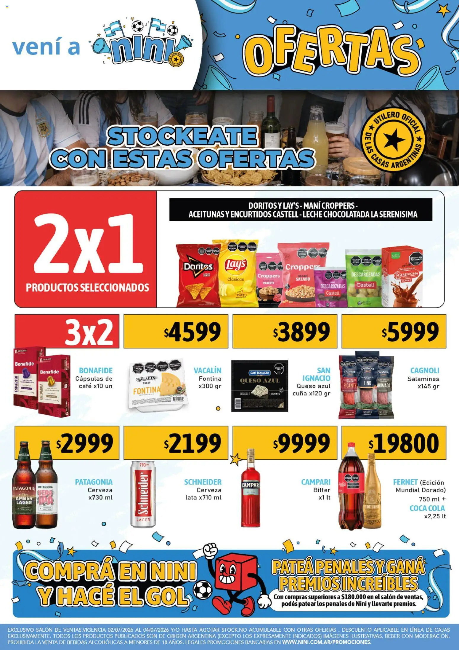 NINI Mayorista ofertas │ válido desde el 02/07/2026 | Página: 1 | Productos: Aceitunas, Leche, Queso, Cerveza