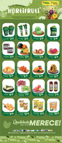 Comercial Esperança ofertas Hortifruti - Pré-Visualização do folheto da loja Comercial Esperança, válido de 22/09/2026
