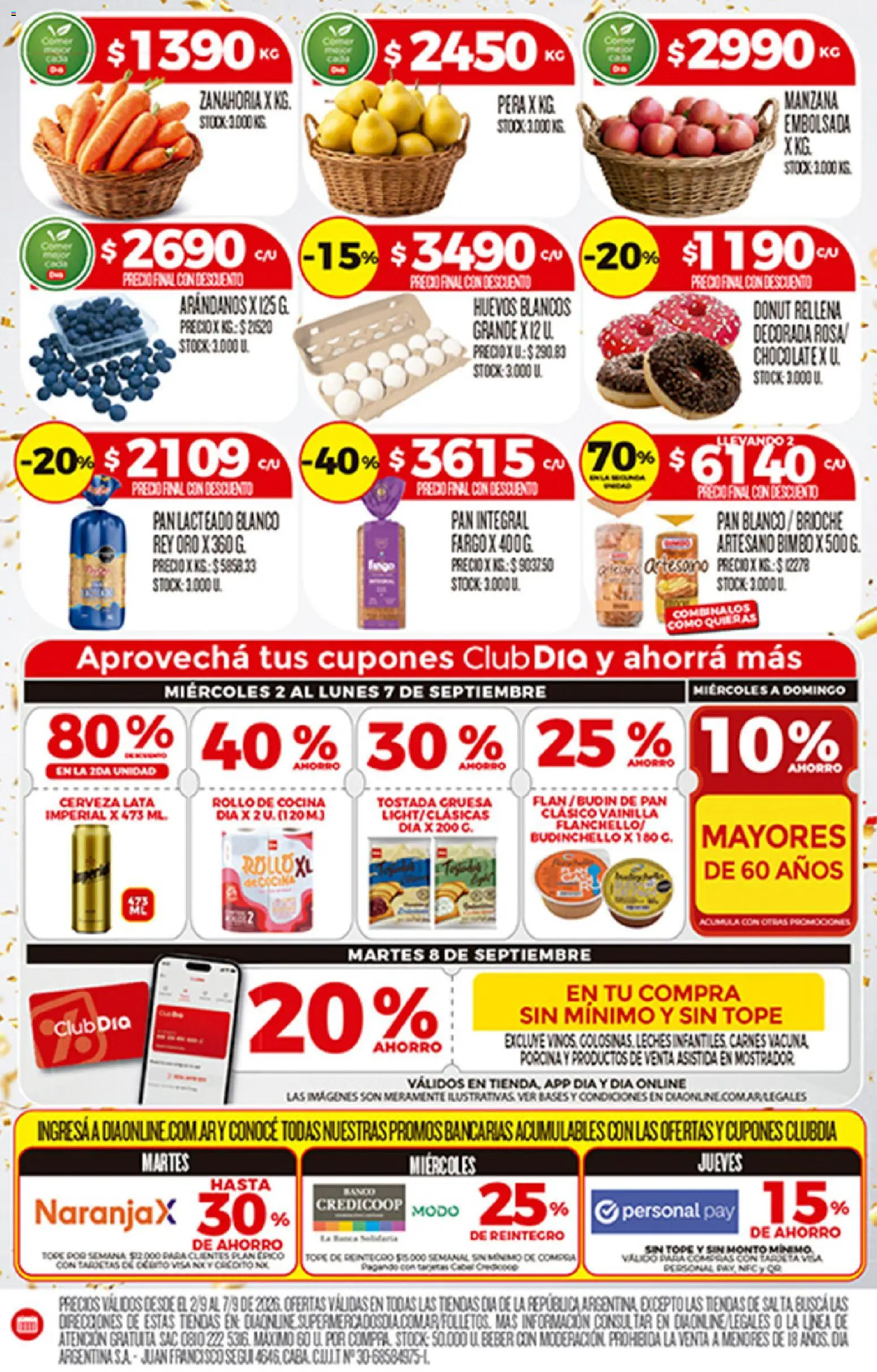 Supermercado DIA Ofertas │ válido desde el 01/09/2026 | Página: 4 | Productos: Cocina, Brioche, Chocolate, Zanahoria
