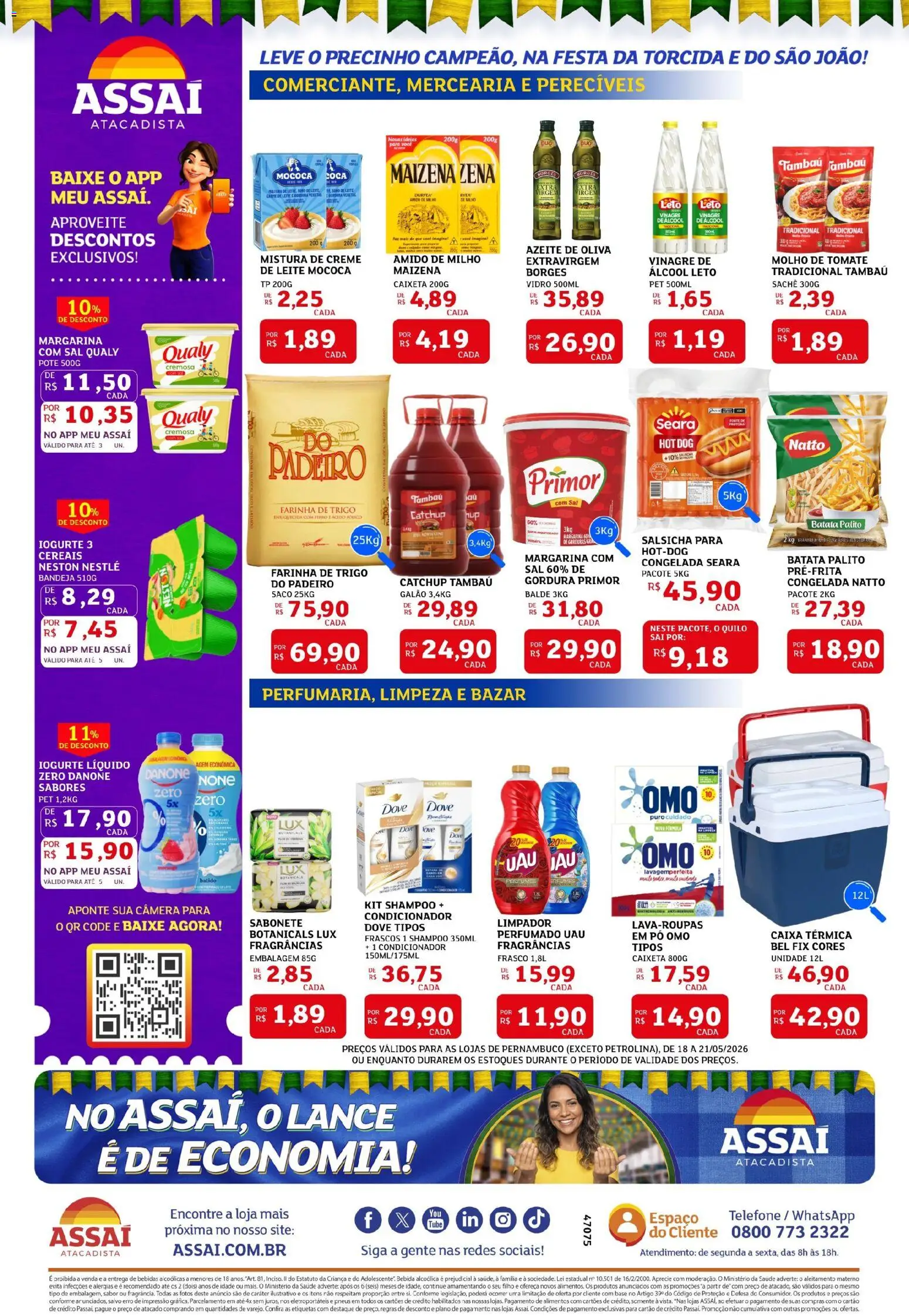 Assaí Atacadista Folheto - válido de 18.05.2026 | Página: 2 | Produtos: Ferro, Molho de tomate, Bebida, Batata