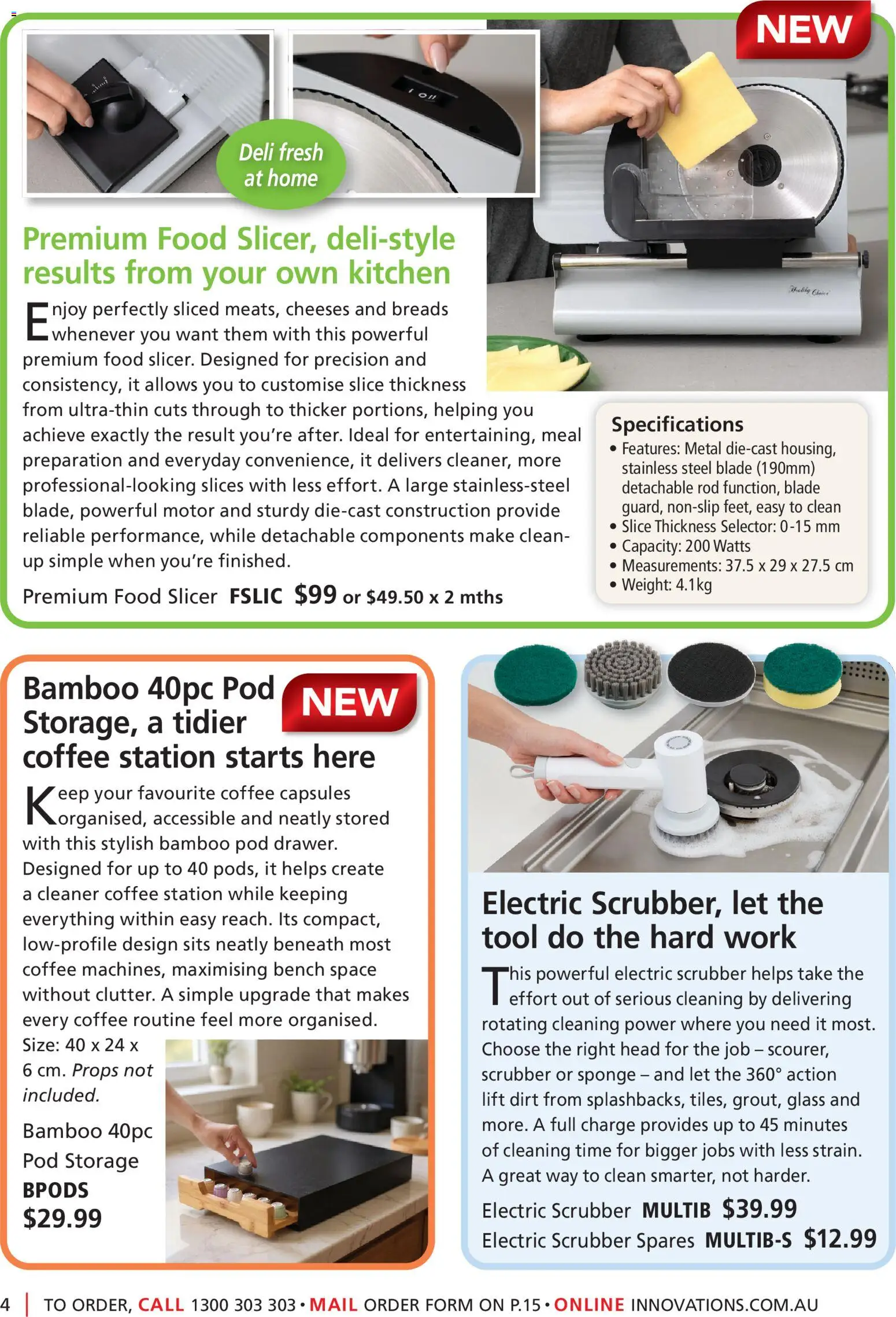 Innovations catalogue - valid from 24/08/2026 | Page: 4 | Products: Cleaner, Coffee, Scrubber, Slicer