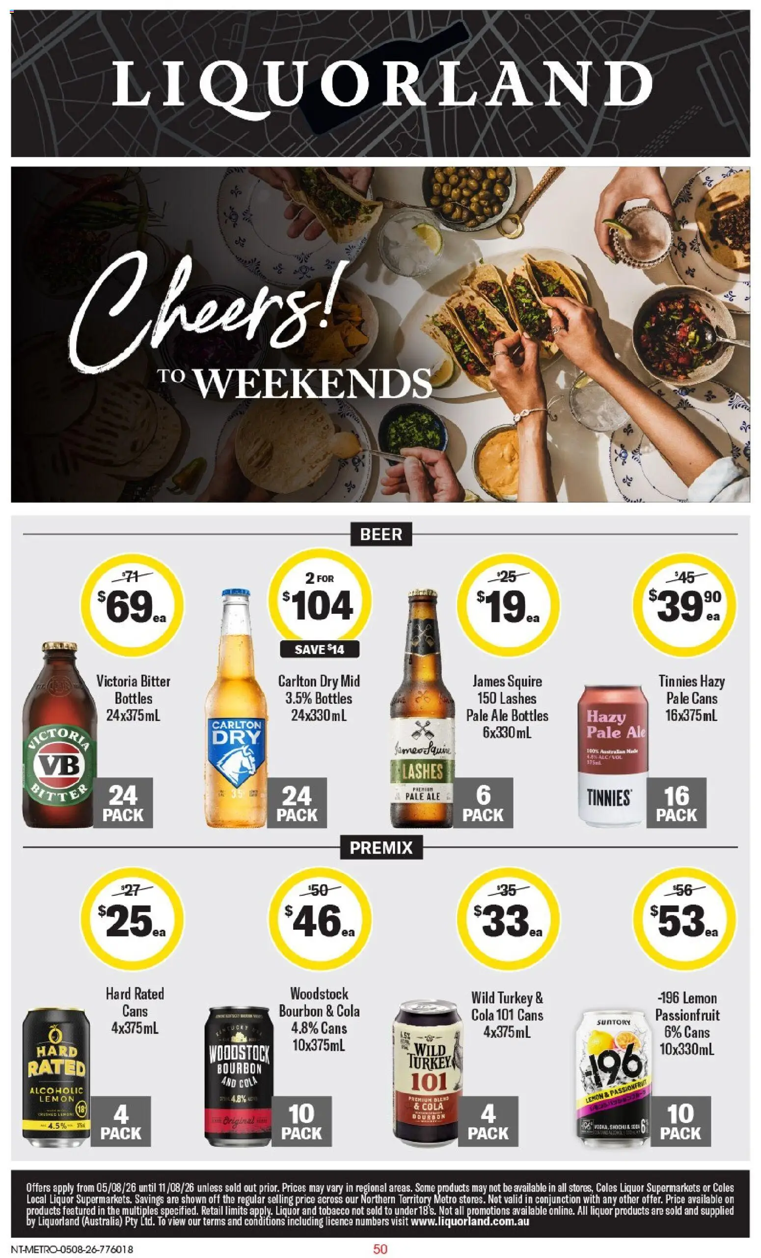 Coles catalogue - valid from 05/08/2026 | Page: 50 | Products: Bourbon, Passionfruit, Lemon, Turkey