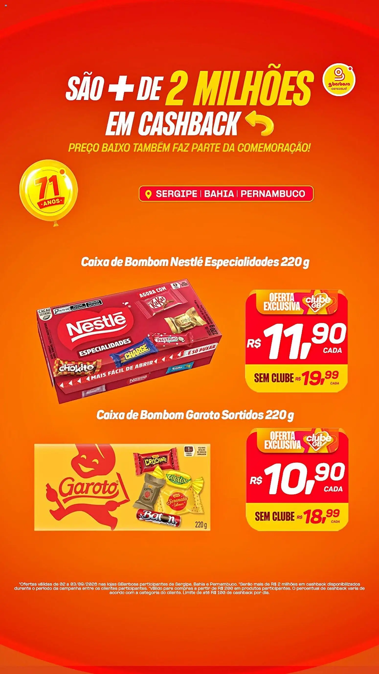 Gbarbosa Folheto - válido de 02/09/2026 | Página: 1 | Produtos: Caixa, Baixo, Caixa de bombom, Bombom