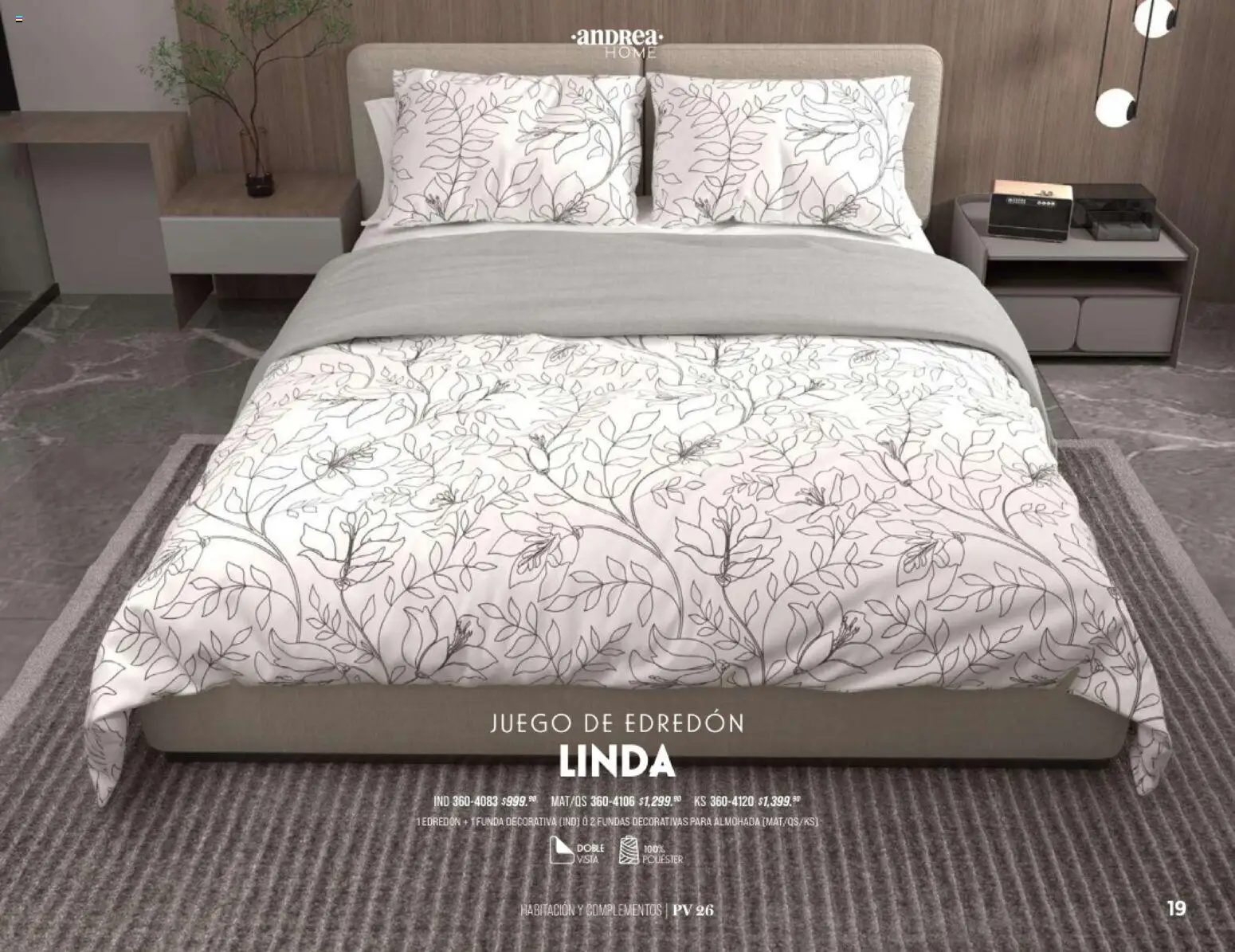 Nuevas ofertas de Andrea válidas en toda la República Mexicana desde el 25/01/2026. ¡Encuentra las mejores ofertas en Andrea catálogo Home! | Página: 19 | Productos: Juego, Funda, Almohada
