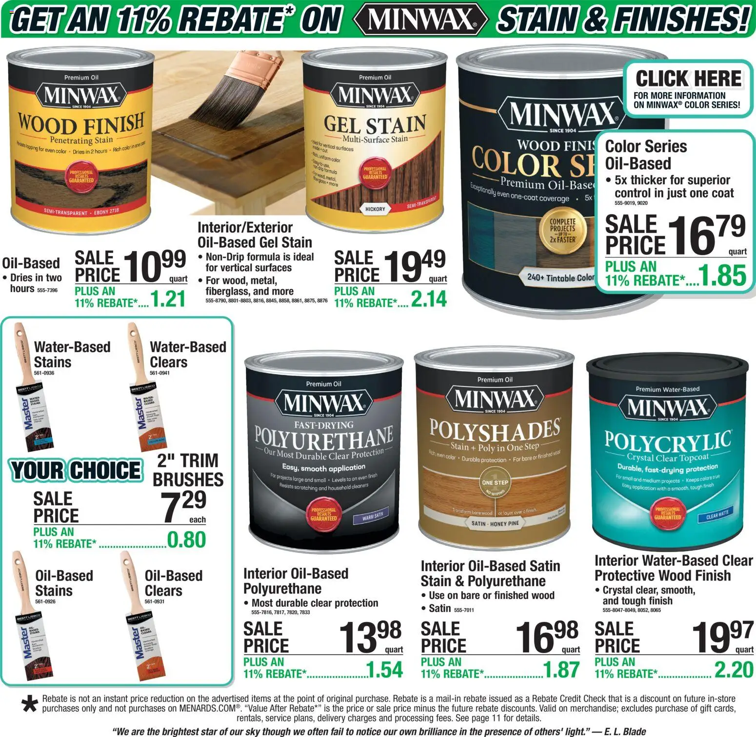 Menards Weekly Ad - valid from 09/17/2026 | Page: 10 | Products: Trim, Honey, Oil, Coat