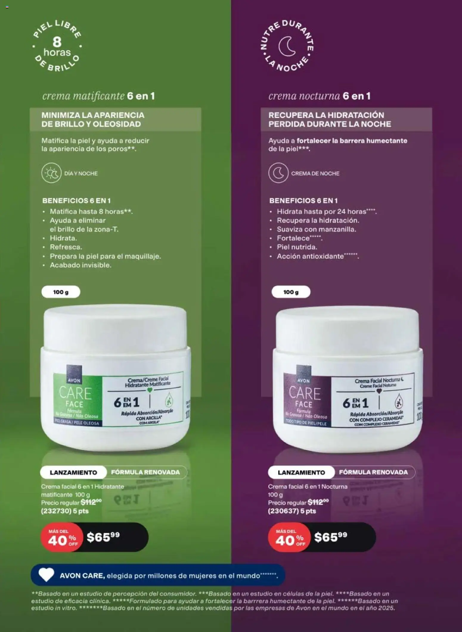 Nuevas ofertas de AVON válidas en toda la República Mexicana desde el 21/08/2026. ¡Encuentra las mejores ofertas en AVON campaña 13 2026! | Página: 9 | Productos: Crema, Brillo, Crema facial