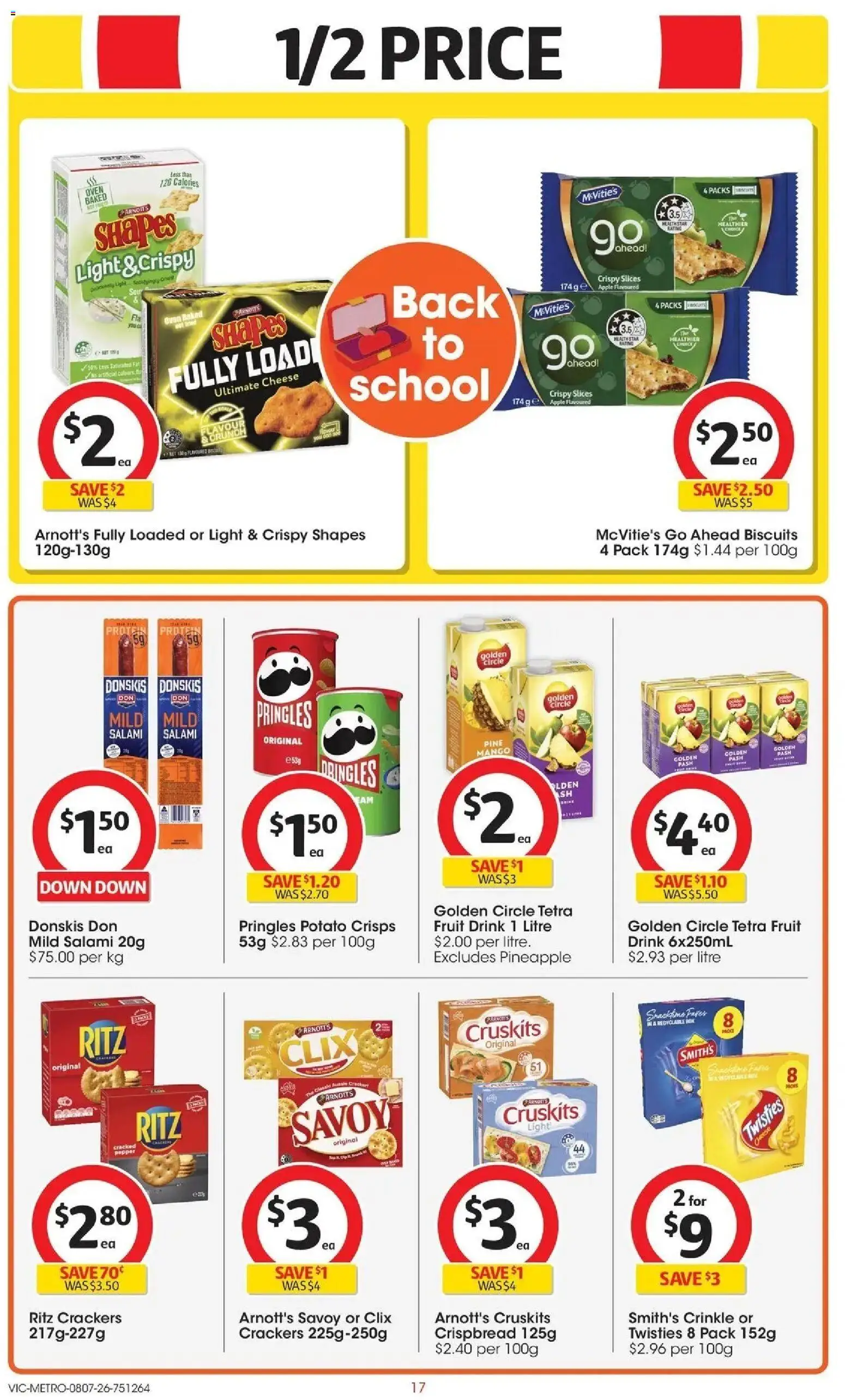 Coles catalogue - valid from 07/07/2026 | Page: 17 | Products: Light, Crackers, Pineapple, Biscuits