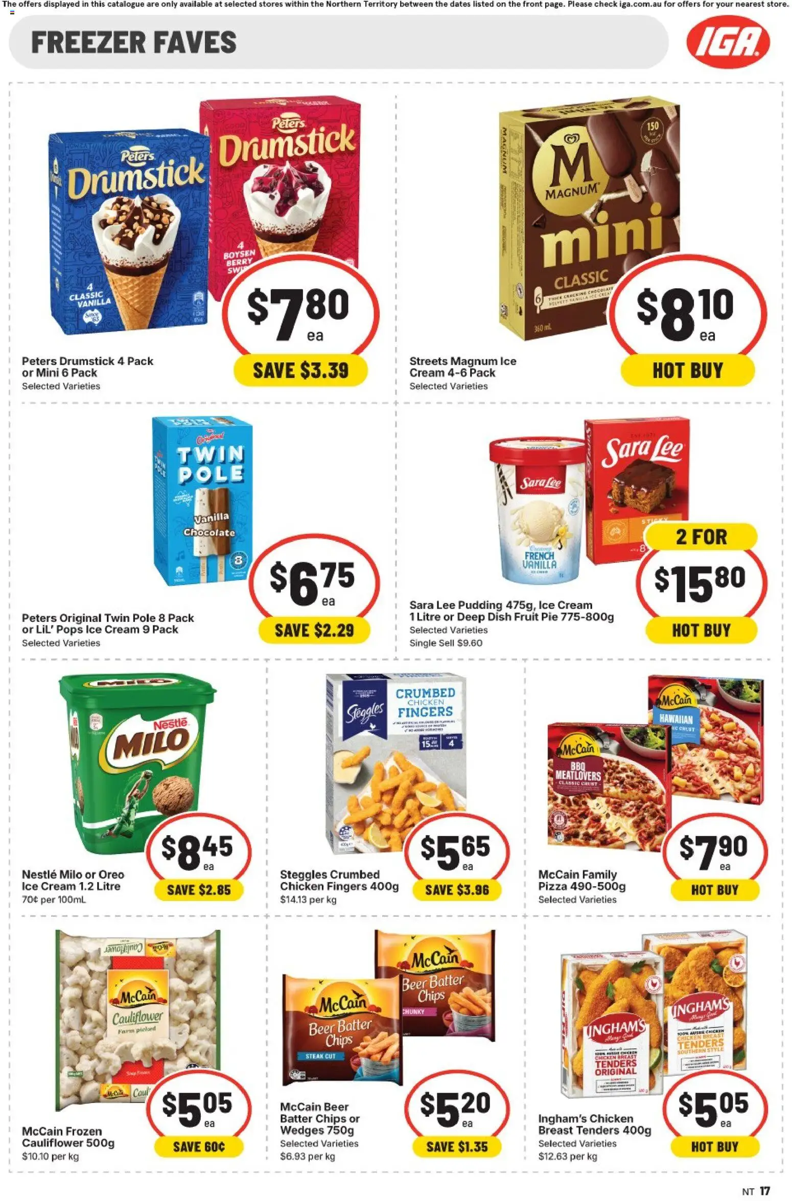 IGA catalogue - valid from 08/07/2026 | Page: 13 | Products: Chocolate, Cream, Cauliflower, Freezer
