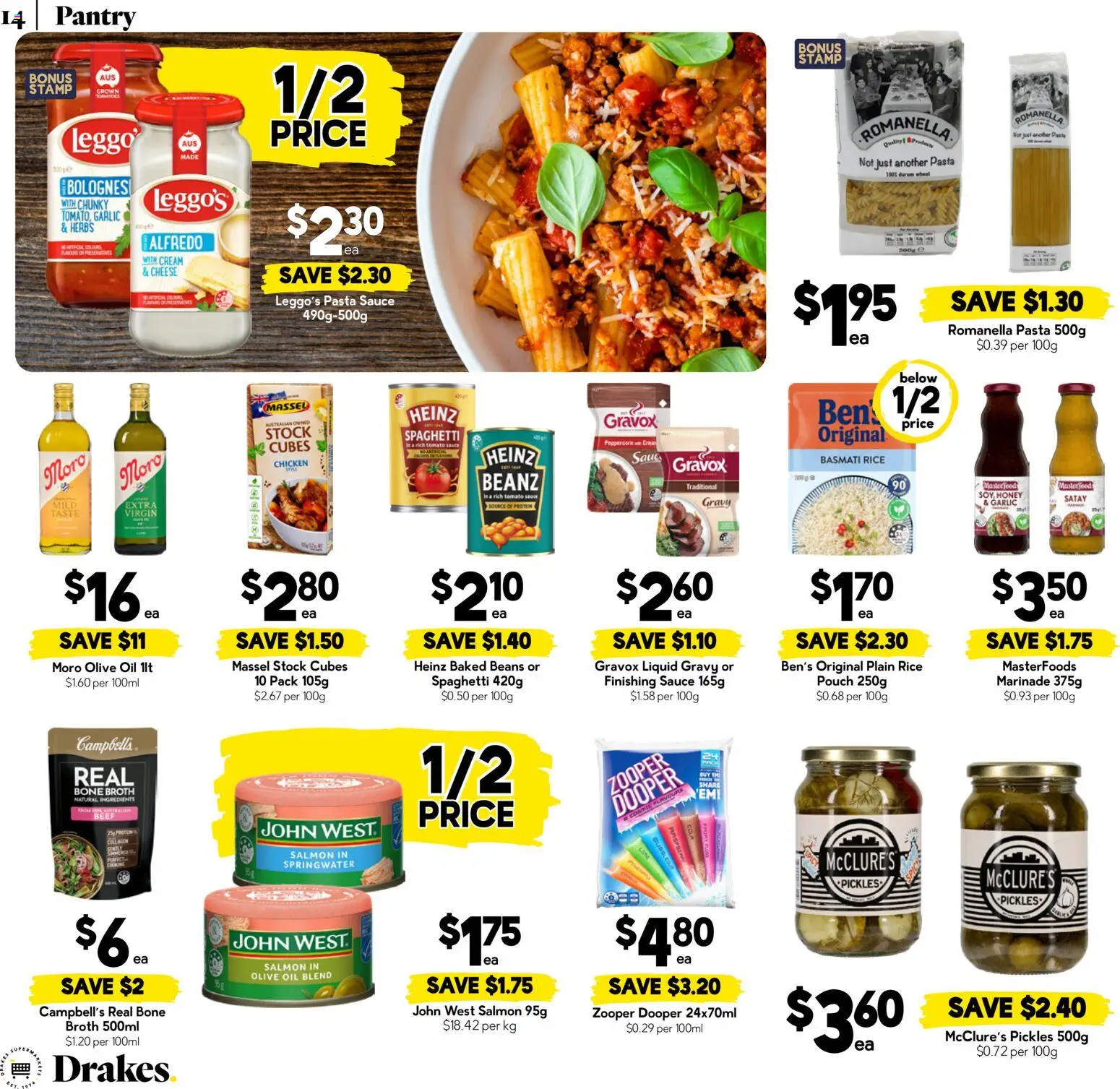 Drakes catalogue - valid from 23/09/2026 | Page: 14 | Products: Herbs, Pasta, Basmati rice, Beans