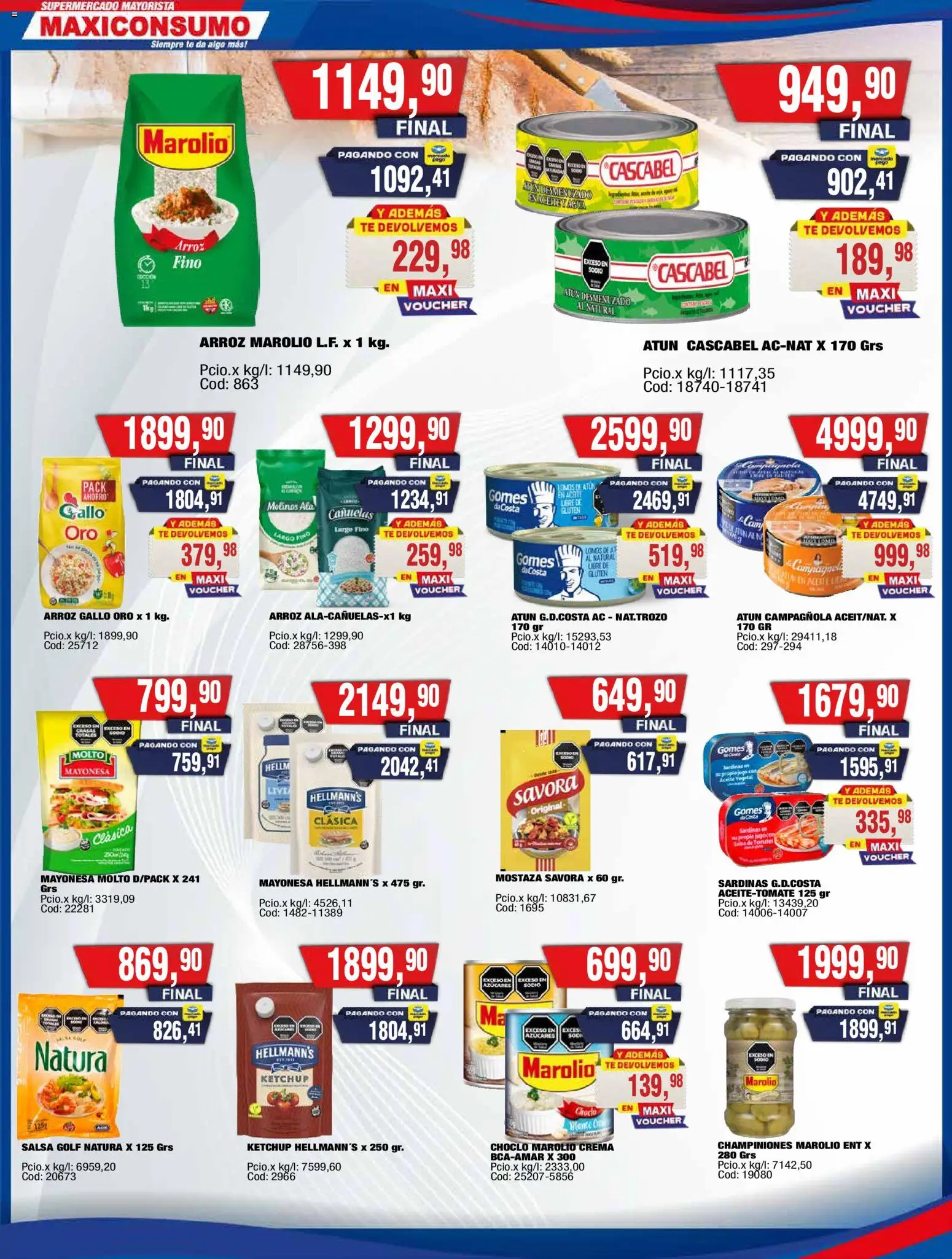 Maxiconsumo - Ofertas Zona 2 │ válido desde el 07/09/2026 | Página: 6 | Productos: Aceite vegetal, Aceite, Atún, Champiñones