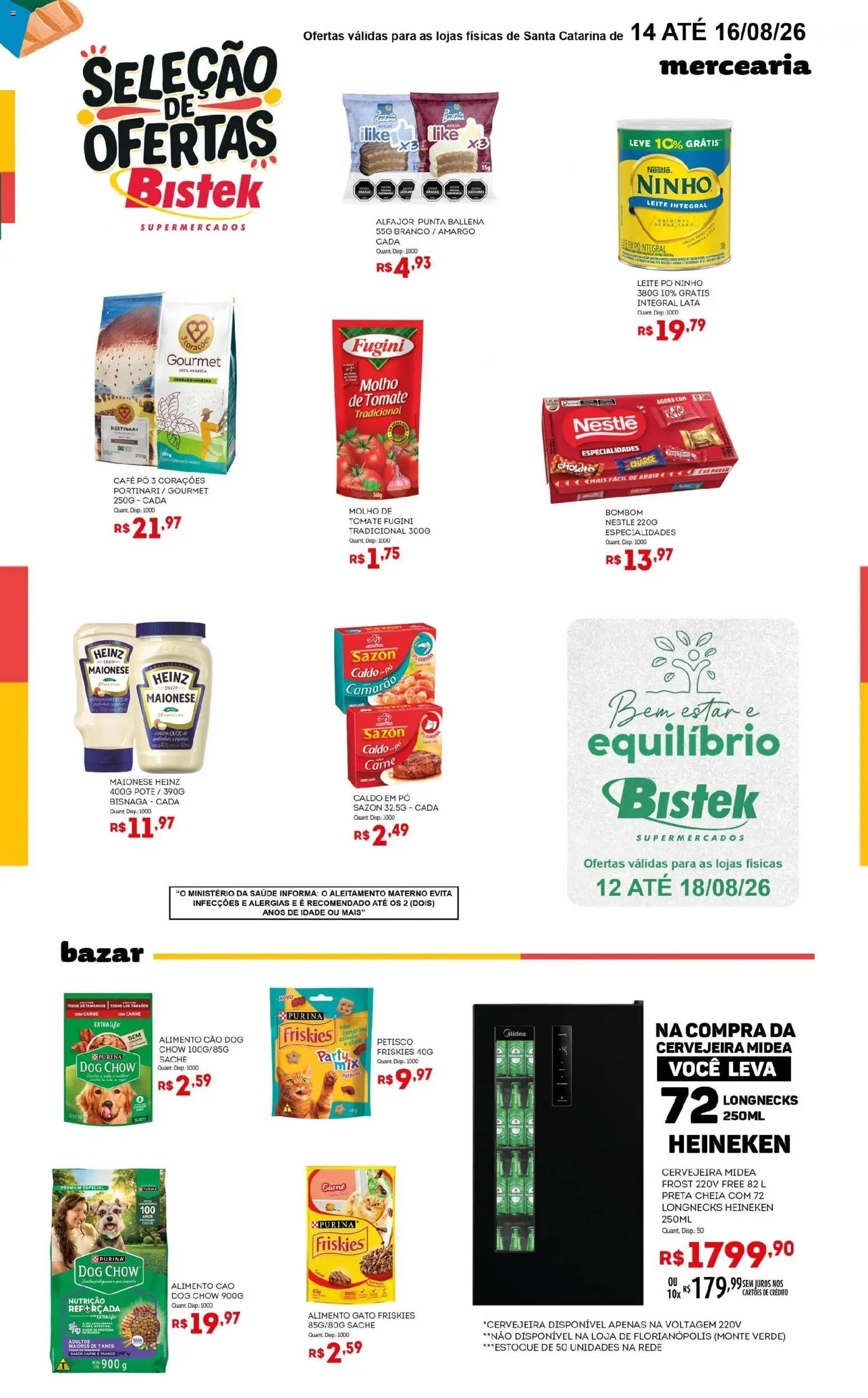 Bistek Supermercados Folheto - válido de 14/08/2026 | Página: 2 | Produtos: Petiscos, Camarão, Maionese, Bombom