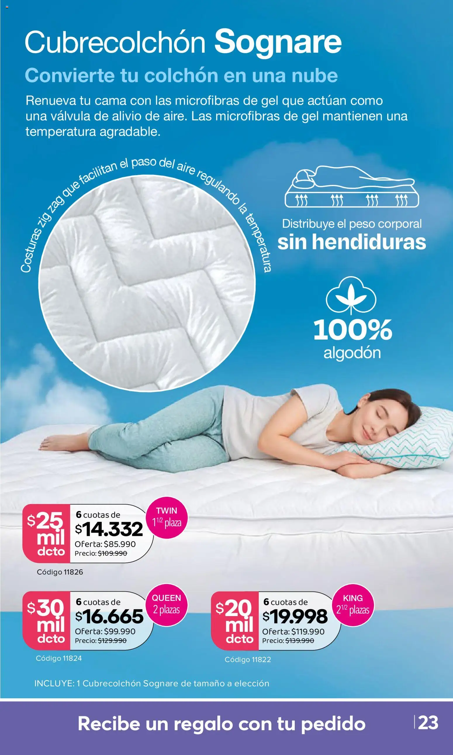 A3D Ofertas │ válido desde el 01.09.2026 | Página: 23 | Productos: Peso, Cama, Colchón, Algodón