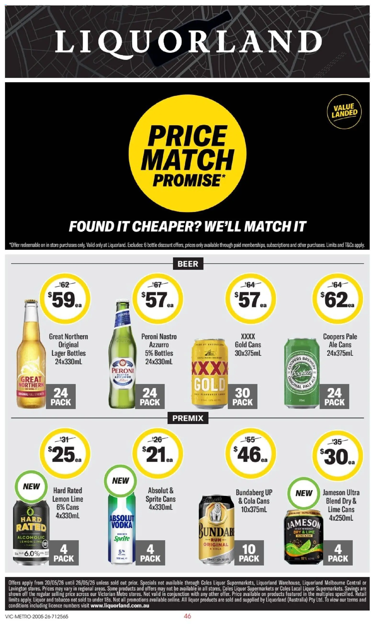 Liquorland catalogue - valid from 20.05.2026 | Page: 1 | Products: Beer, Whiskey, Lemon, Lime