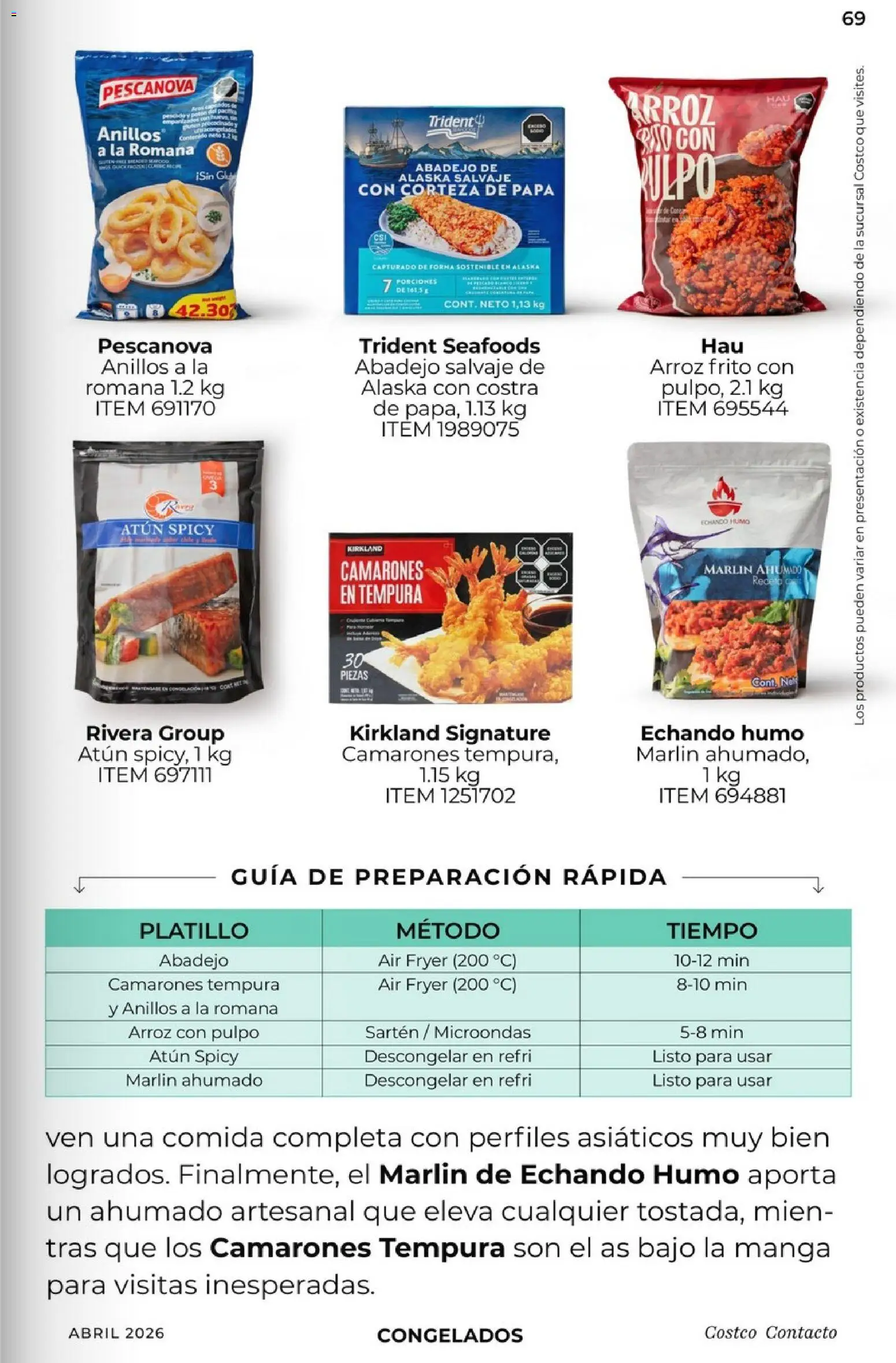 Nuevas ofertas de Costco válidas en toda la República Mexicana desde el 01.04.2026. ¡Encuentra las mejores ofertas en Costco Revista Abril 2026! | Página: 69 | Productos: Papa, Manga, Microondas, Sartén