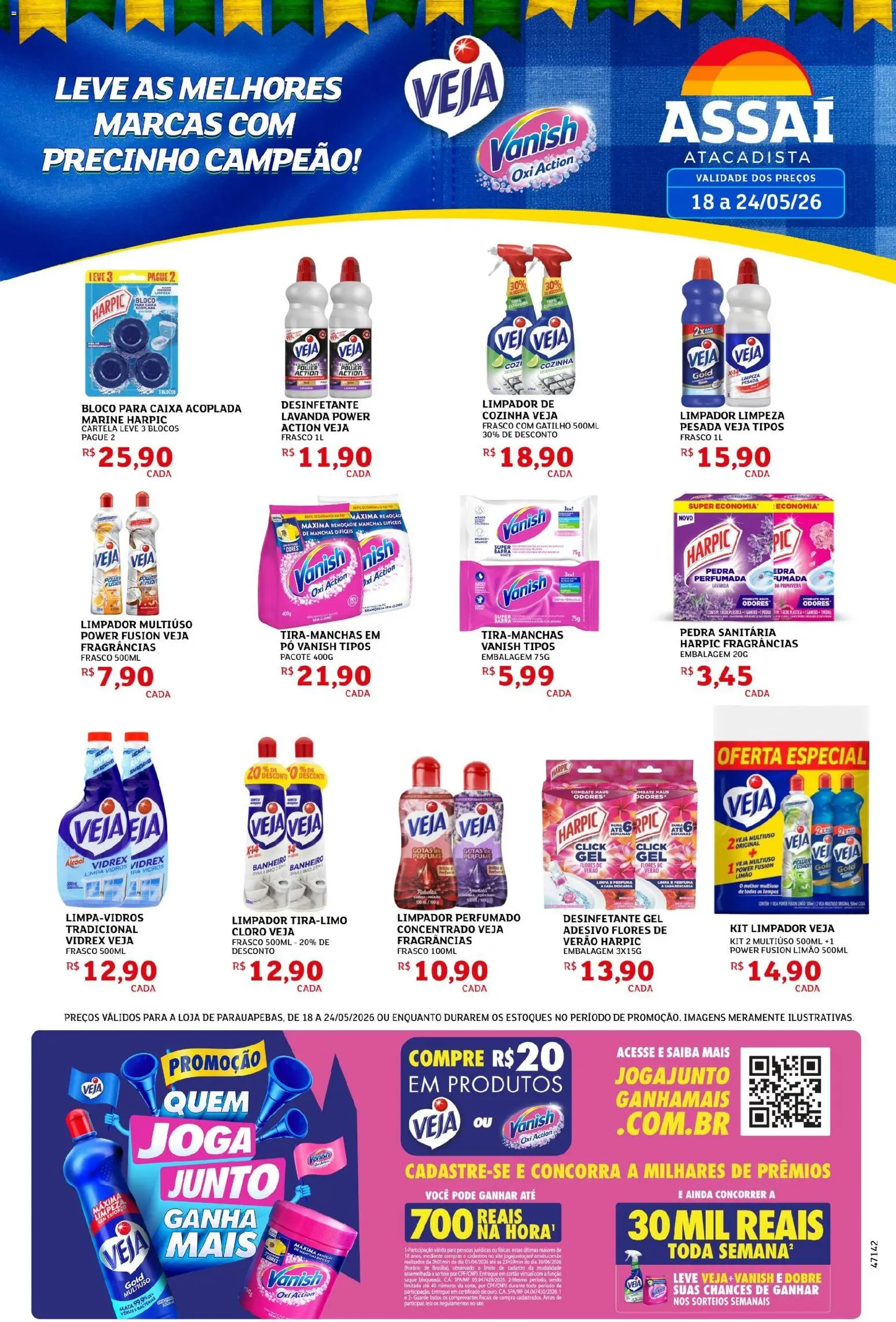 Assaí Atacadista Folheto - válido de 18.05.2026 | Página: 2 | Produtos: Perfume, Cloro, Limpador multiuso, Saquê