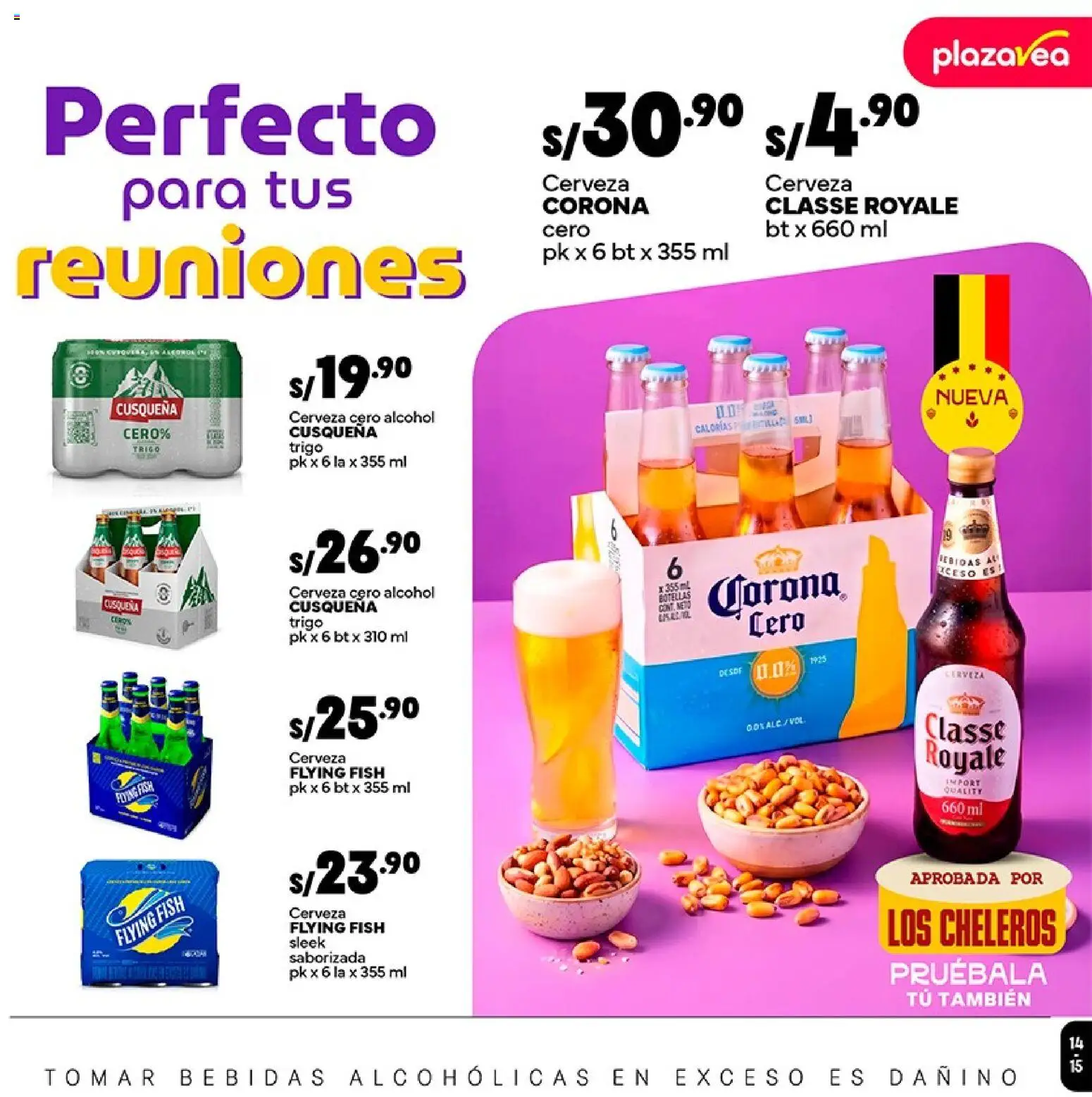 Catálogo Plaza Vea válido desde 01/10/2026 | Página: 15 | Productos: Alcohol, Bebidas, Cerveza, Cerveza Corona