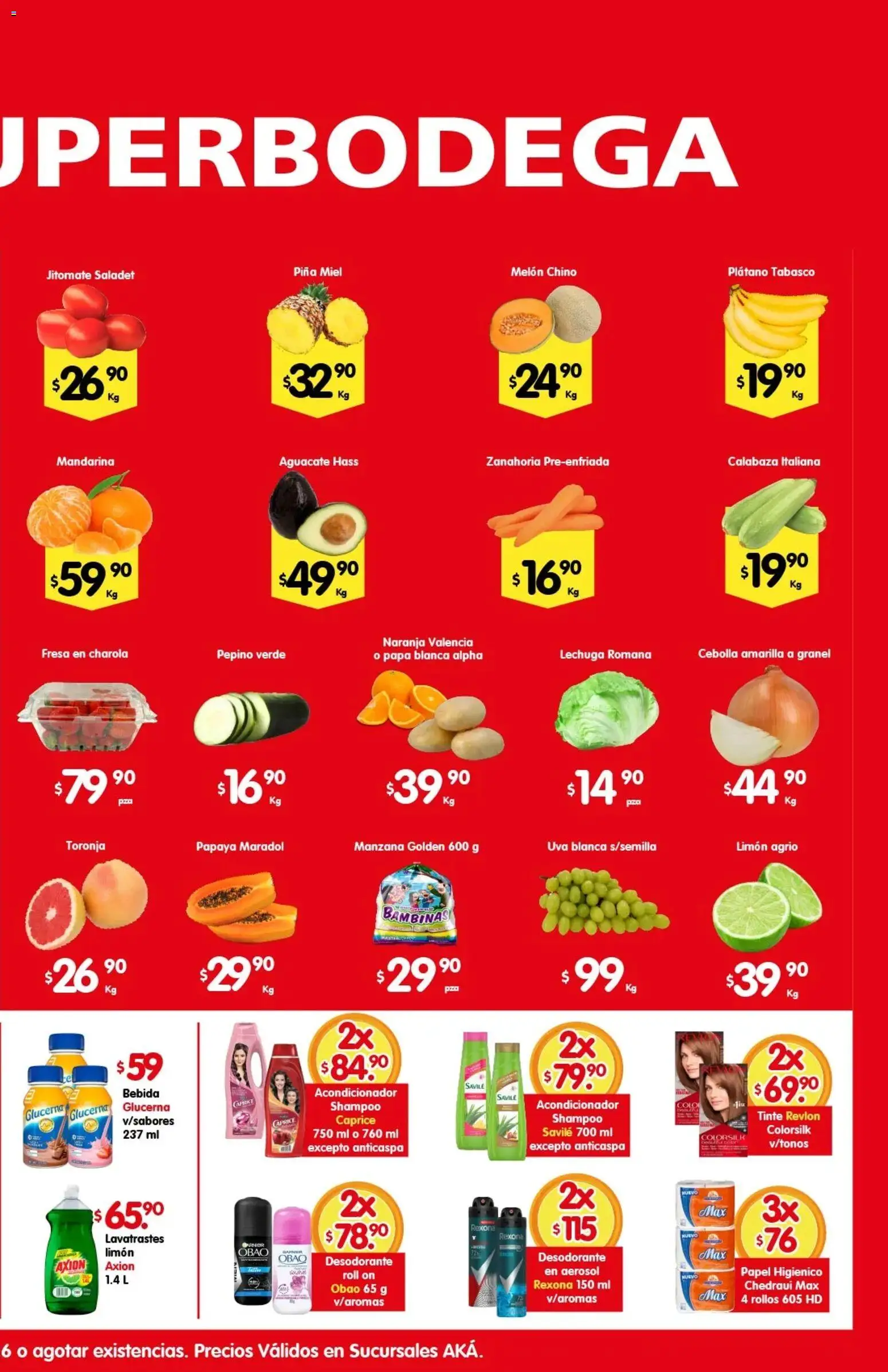 Nuevas ofertas de Arteli válidas en toda la República Mexicana desde el 22/09/2026. ¡Encuentra las mejores ofertas en Arteli folleto Aká Super Bodega! | Página: 2 | Productos: Desodorante, Manzana, Papel higiénico, Calabaza