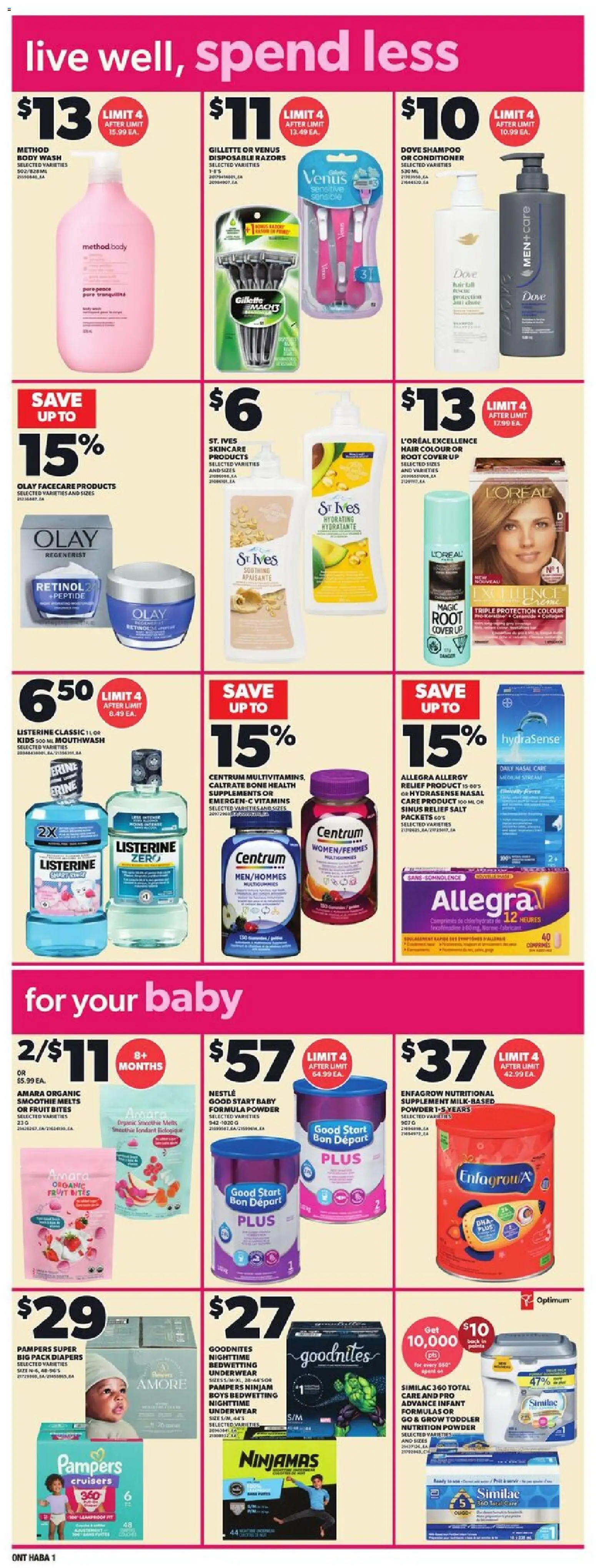 Zehrs flyer valid from 28.05.2026 | Page: 14 | Products: Shampoo, Conditioner, Body wash, Underwear
