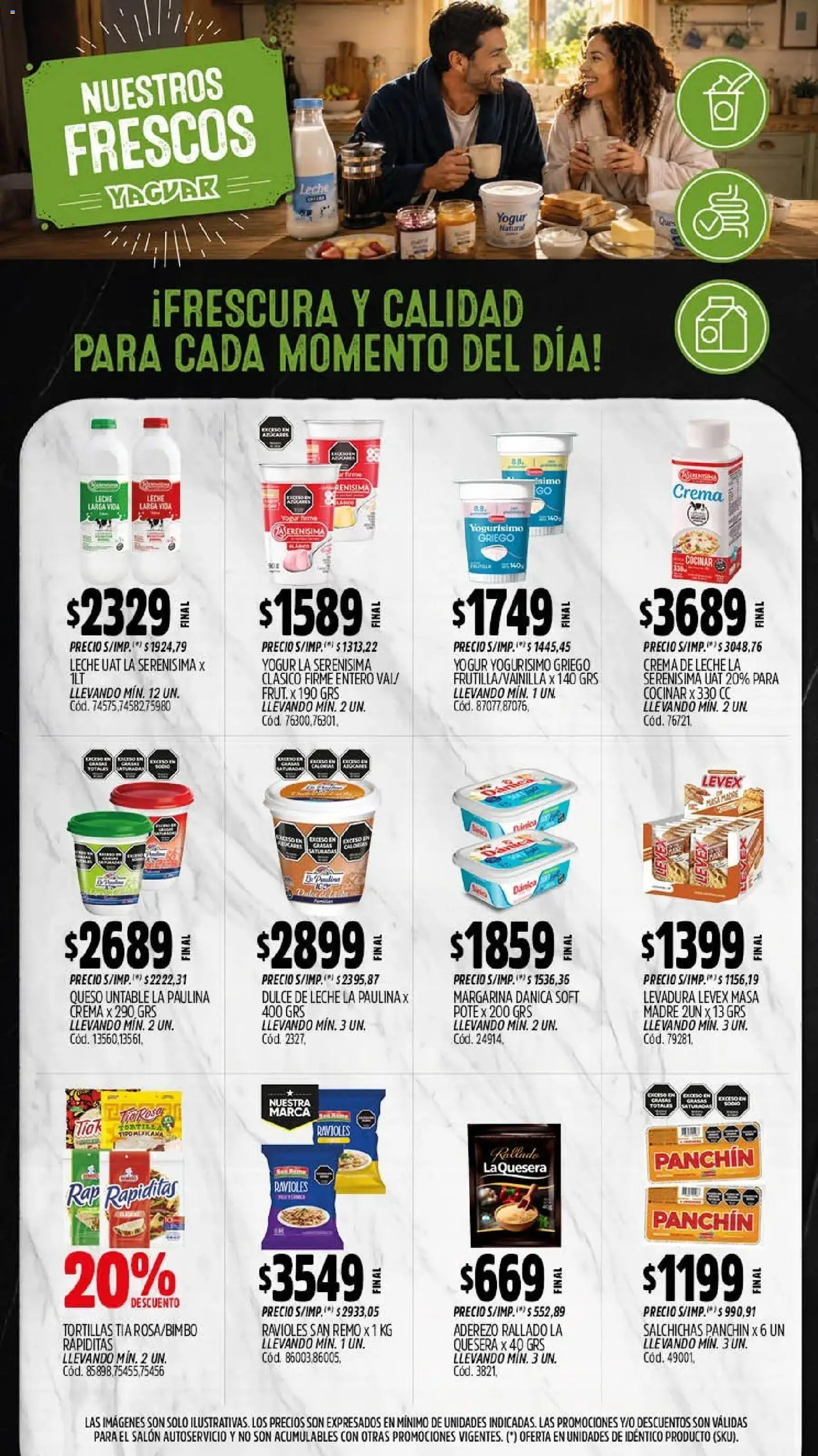 Yaguar - Oferta Semanal Mar del Plata │ válido desde el 17/07/2026 | Página: 8 | Productos: Levadura, Aderezo, Queso, Yogur