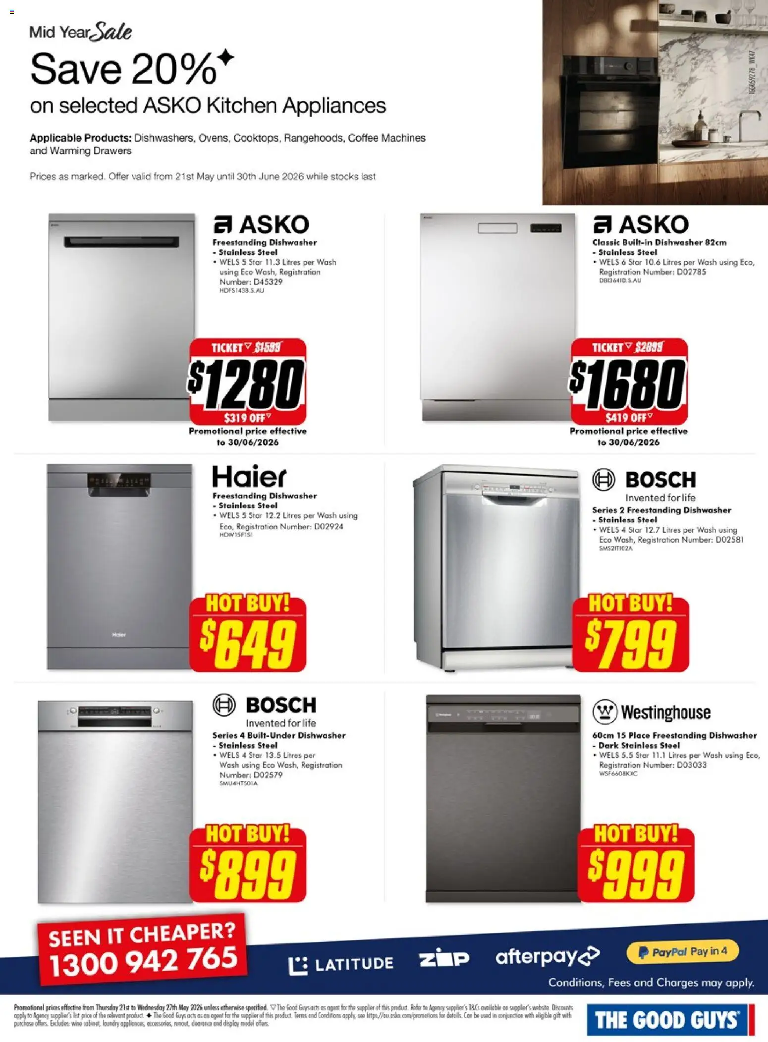 The Good Guys catalogue - valid from 20.05.2026 | Page: 13 | Products: Coffee, Laundry, Dishwasher