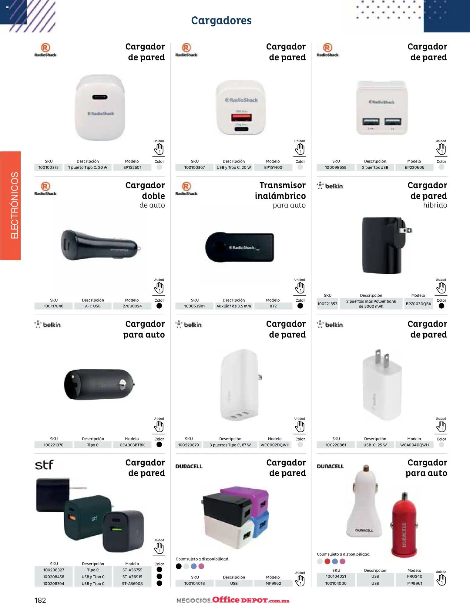 Nuevas ofertas de Office Depot válidas en toda la República Mexicana desde el 12/01/2026. ¡Encuentra las mejores ofertas en Office Depot catálogo 2026! | Página: 184 | Productos: Usb, Radio, Cargador