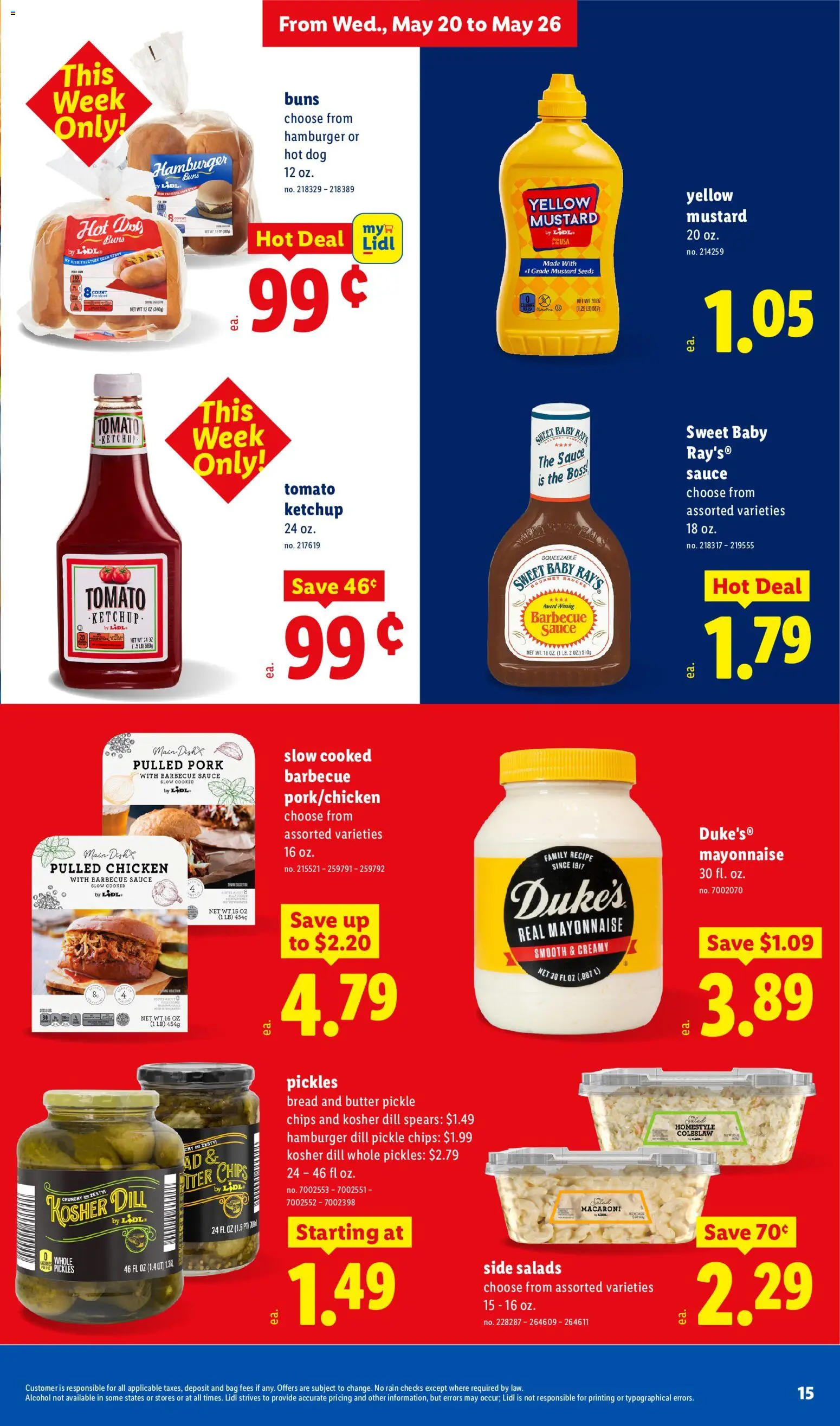 Lidl Weekly Ad - valid from 20.05.2026 | Page: 15 | Products: Chips, Ketchup, Mayonnaise, Sauce