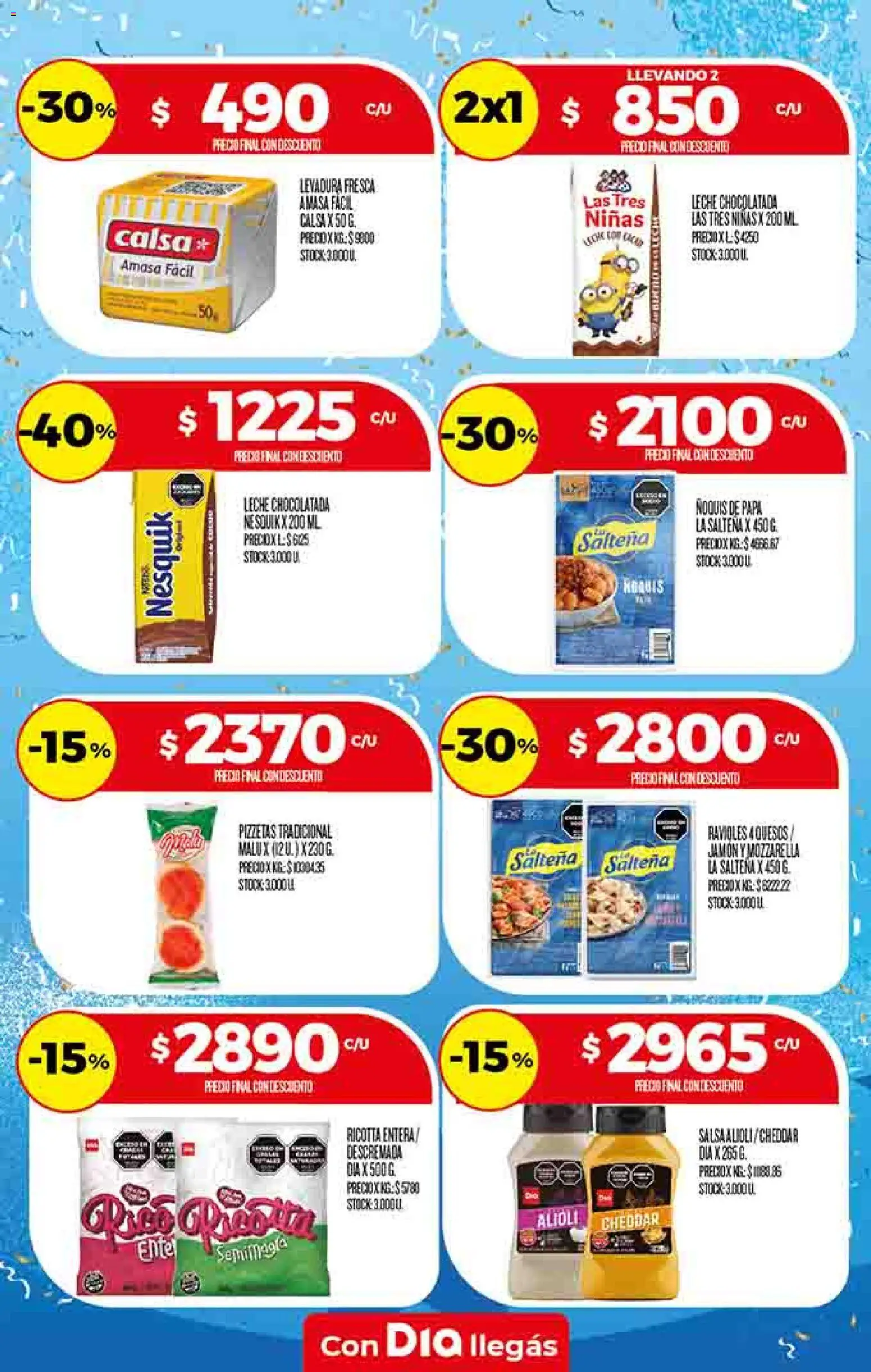 Supermercado DIA Ofertas │ válido desde el 10.06.2026 | Página: 15 | Productos: Papa, Leche, Chocolatada, Ravioles