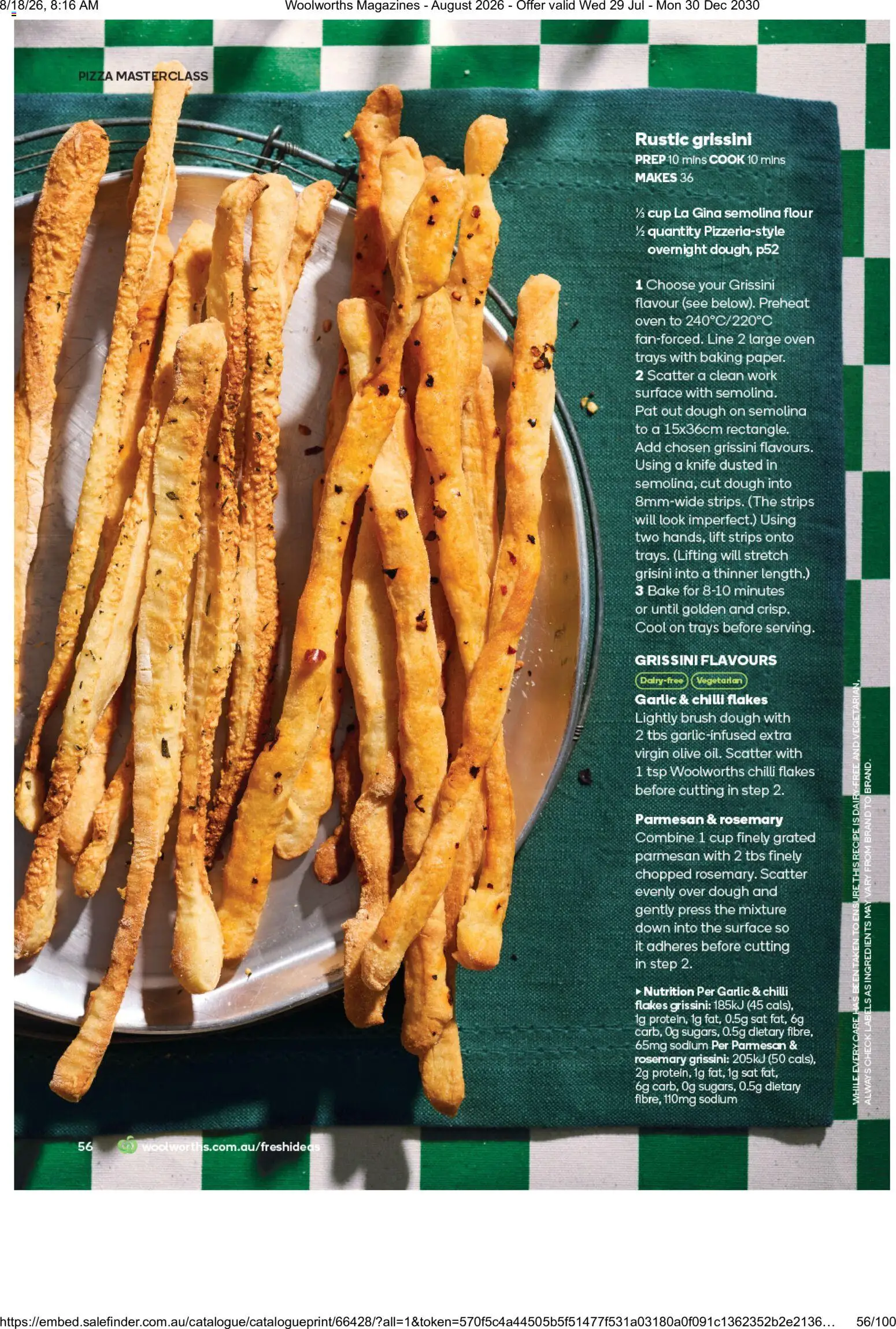 Woolworths catalogue - valid from 01/08/2026 | Page: 56 | Products: Dairy, Flour, Pizza, Strips