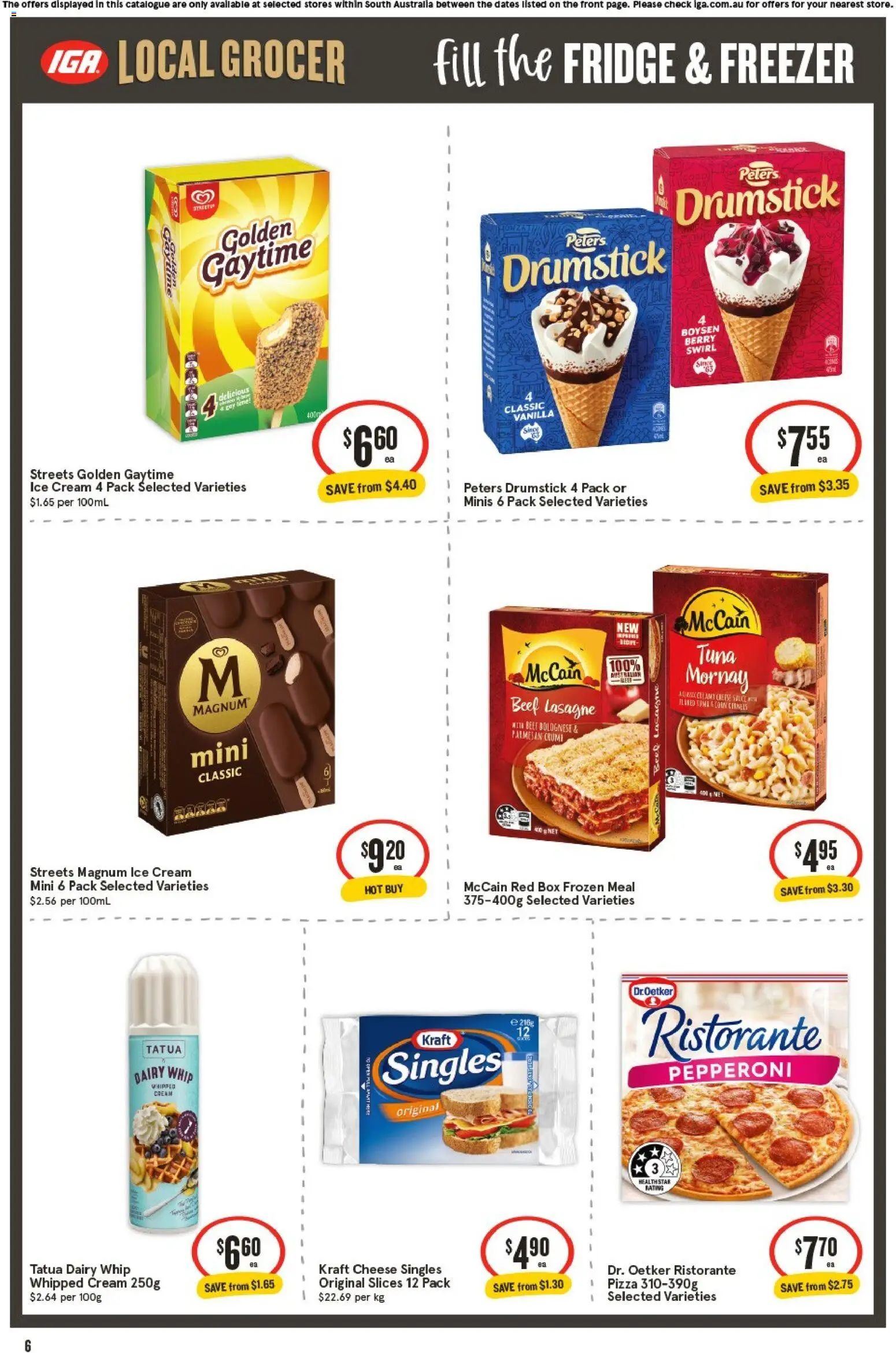 IGA catalogue - valid from 27.05.2026 | Page: 6 | Products: Dairy, Cheese, Pizza, Beef