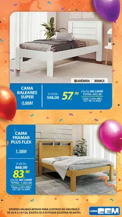 Lojas Cem - Ofertas atuais - Pré-Visualização do folheto da loja Lojas Cem, válido de 20/07/2026 | Página: 104 | Produtos: Cama, Carne